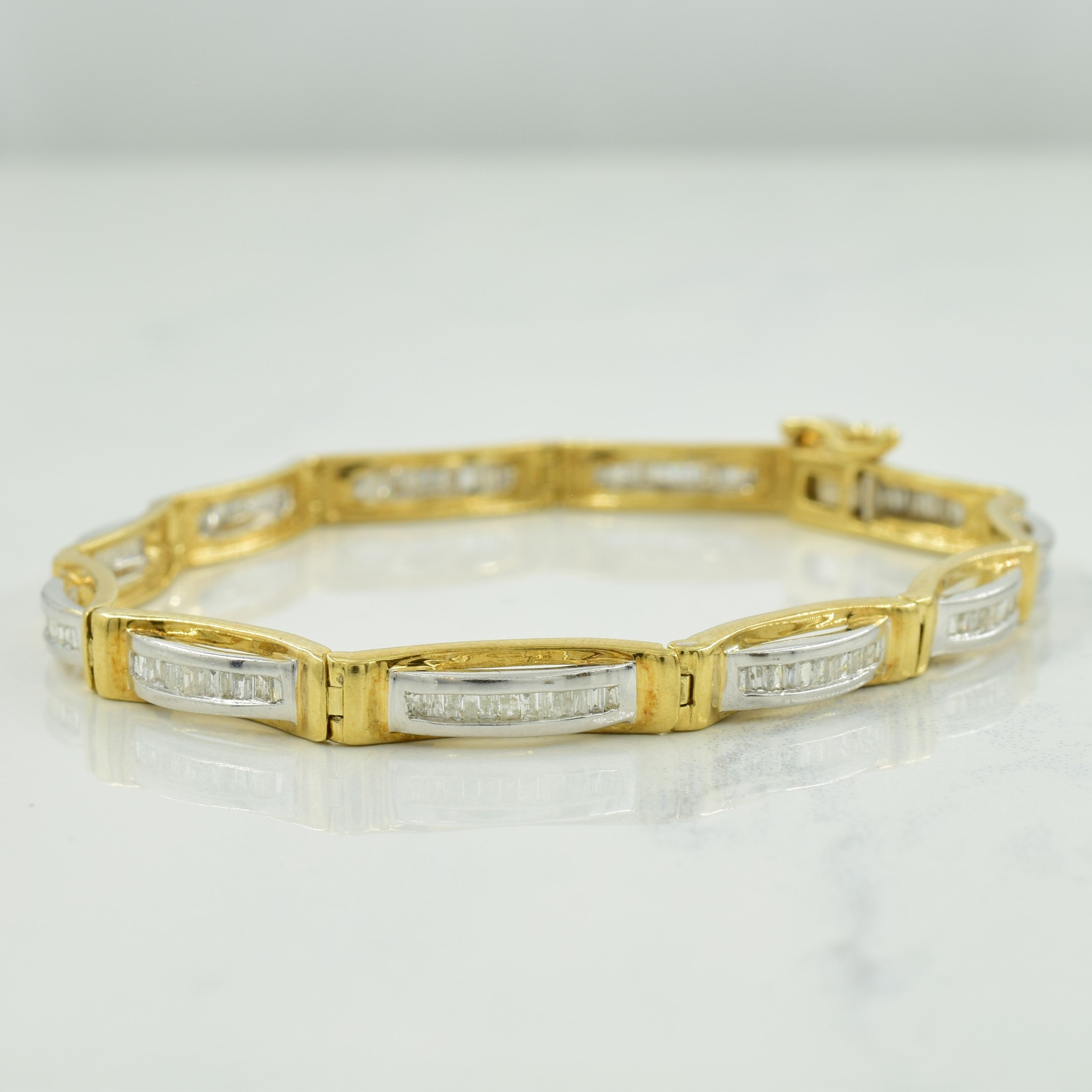 Two Tone Diamond Bracelet | 0.84ctw | 7.25" |