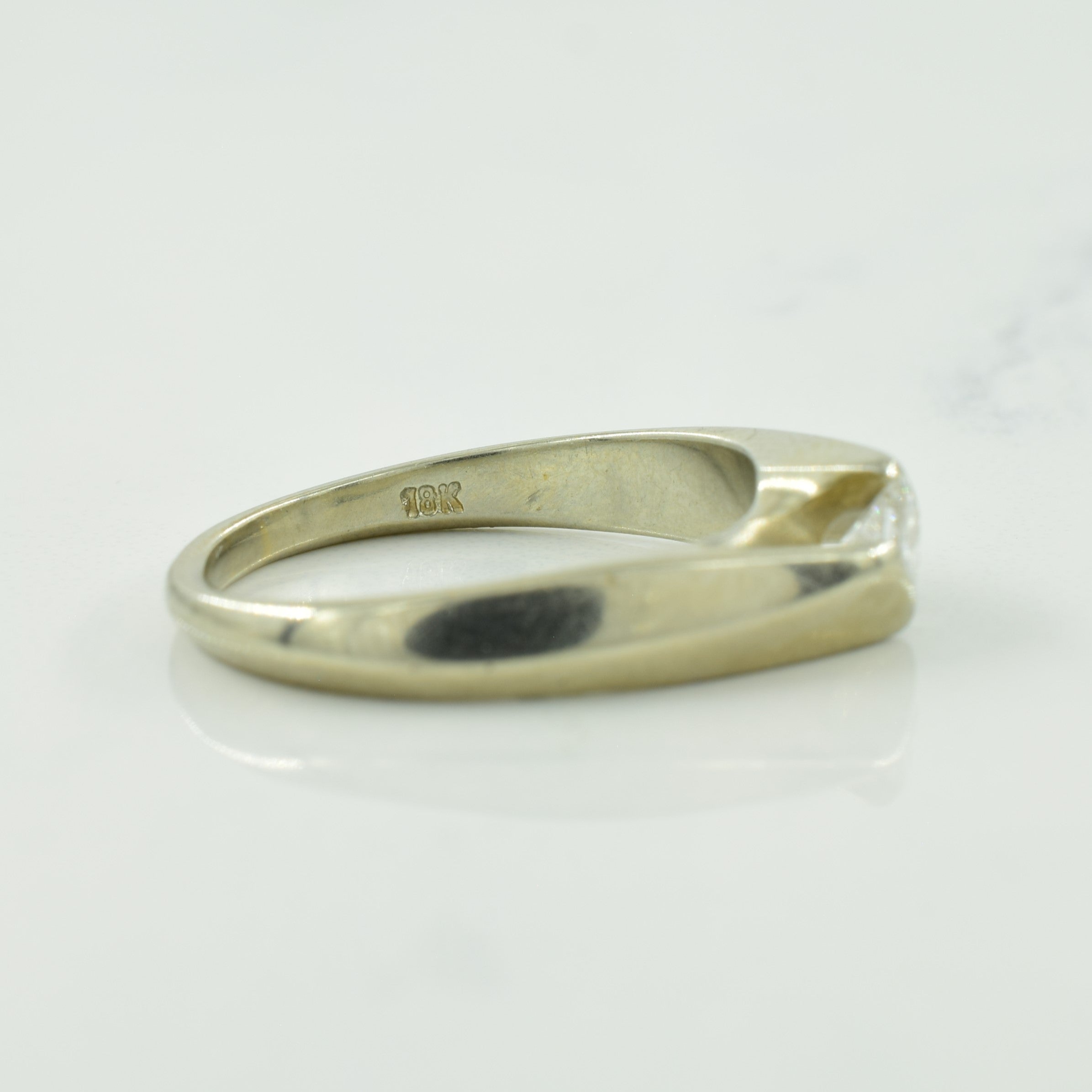Solitaire Diamond Bypass Ring | 0.18ctw | SZ 6.5 |