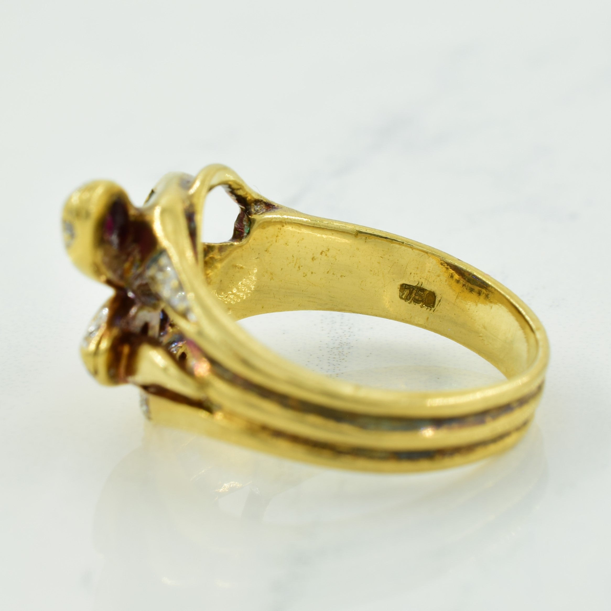 Multi Gemstone & Diamond Snake Ring | 0.40ctw, 0.06ctw | SZ 6.5 |
