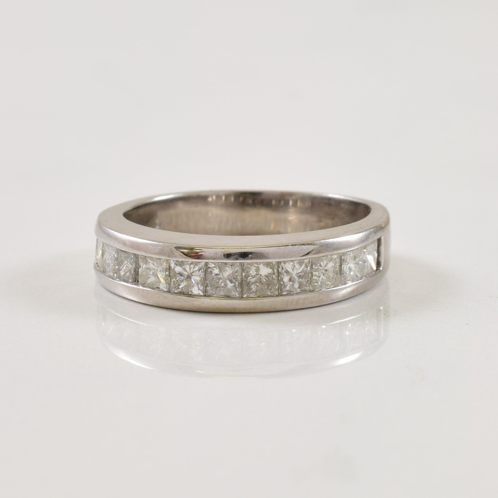 Semi Eternity Channel Set Princess Cut Diamond Ring | 0.72ctw | SZ 5 |