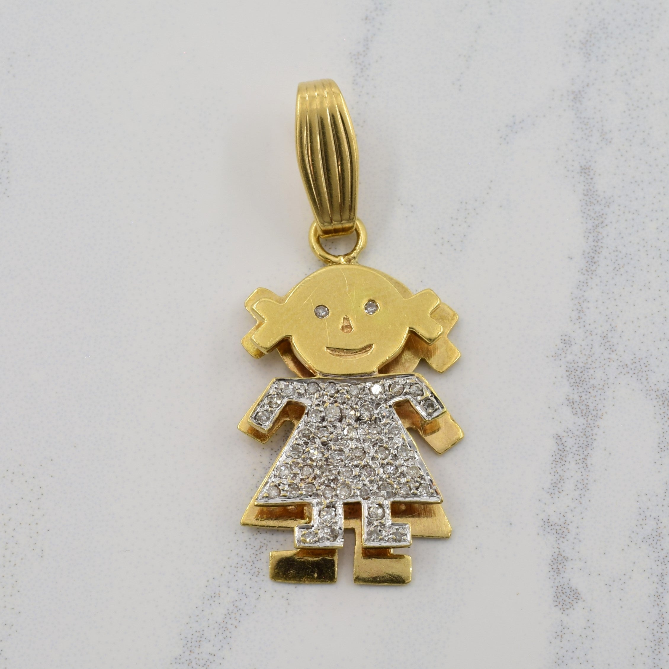 Diamond Bubble Girl Pendant main image 0