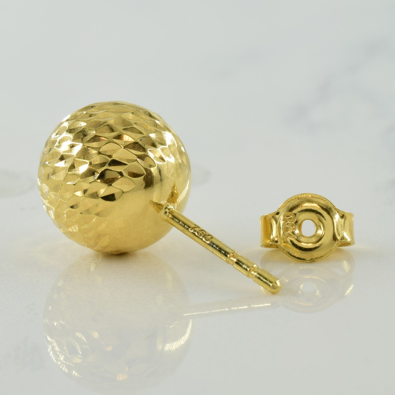 18k Yellow Gold Stud Earrings