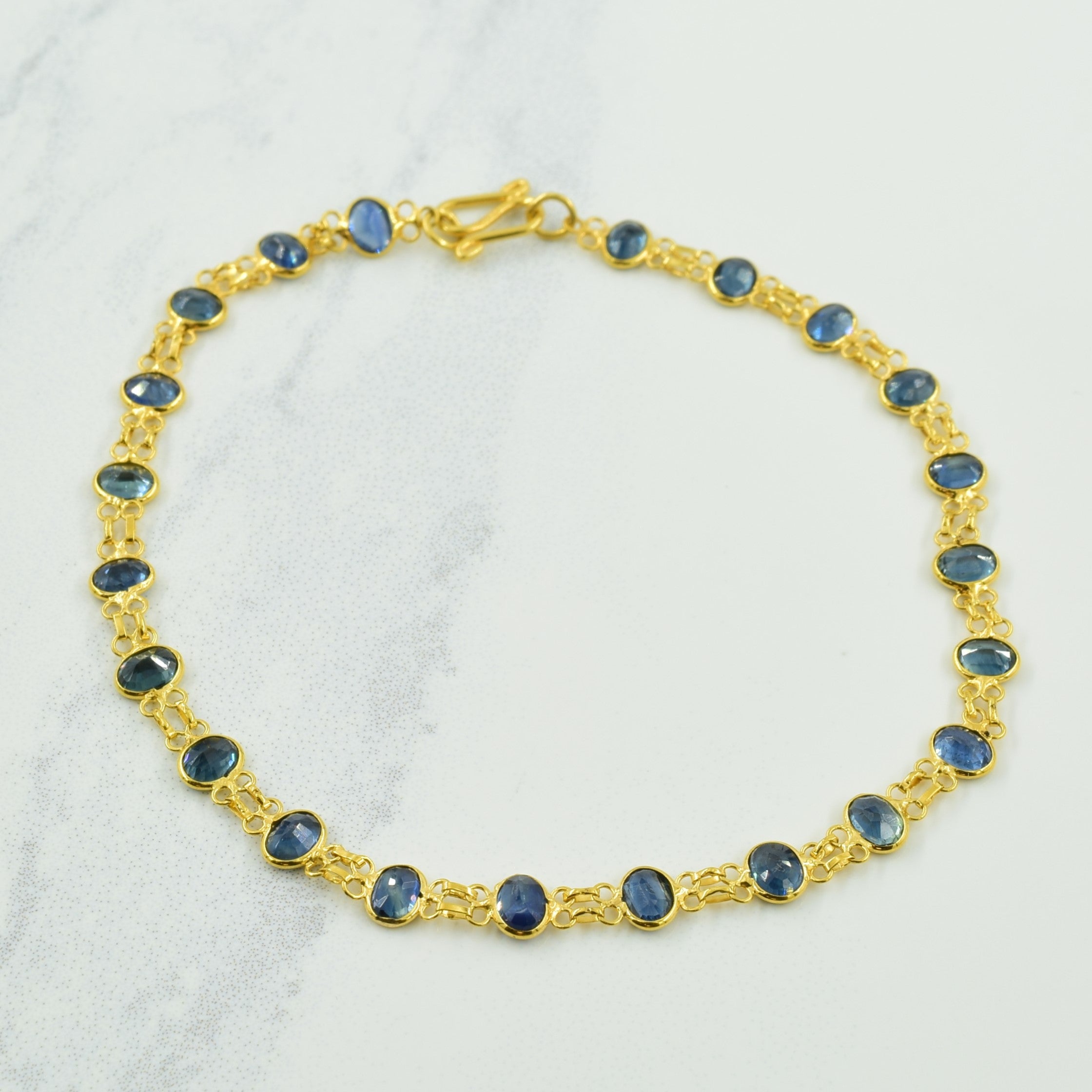 Blue Sapphire Bracelet | 3.74ctw | 6.75" |