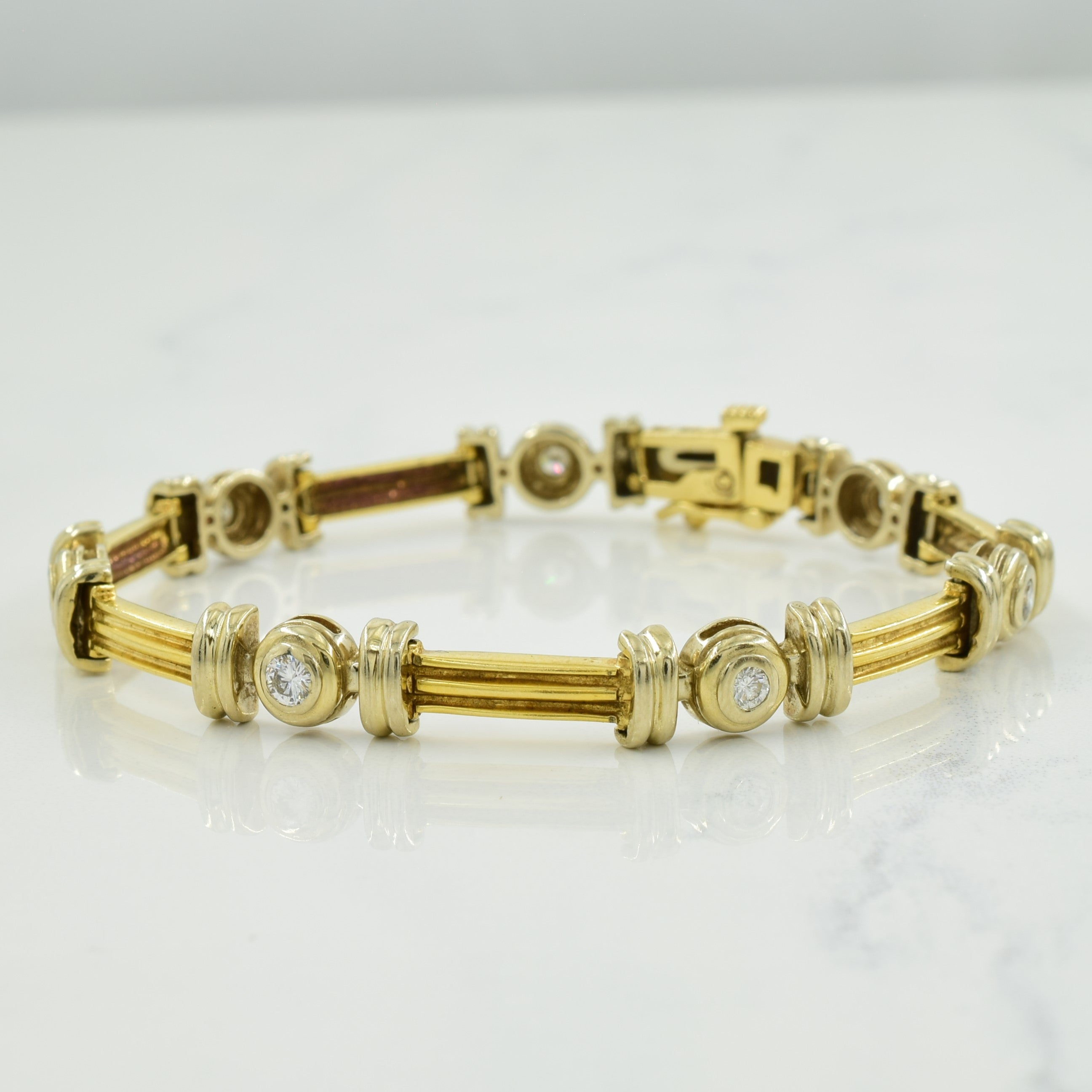Two Tone Diamond Bracelet | 0.70ctw | 7" |