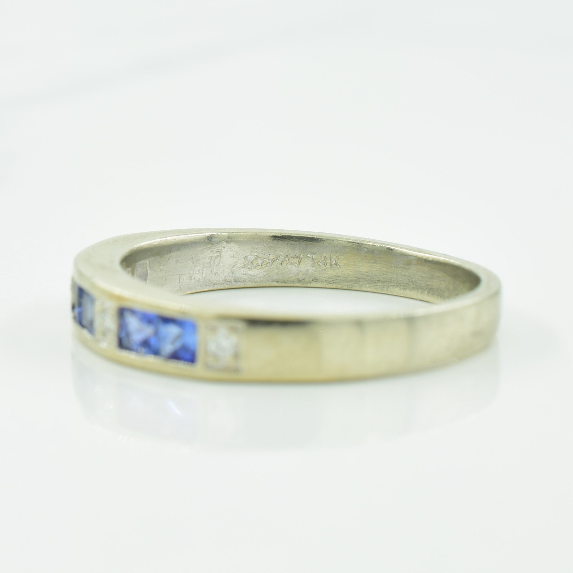 Channel Set Sapphire & Diamond Ring | 0.36ctw, 0.04ctw | SZ 5.25 |