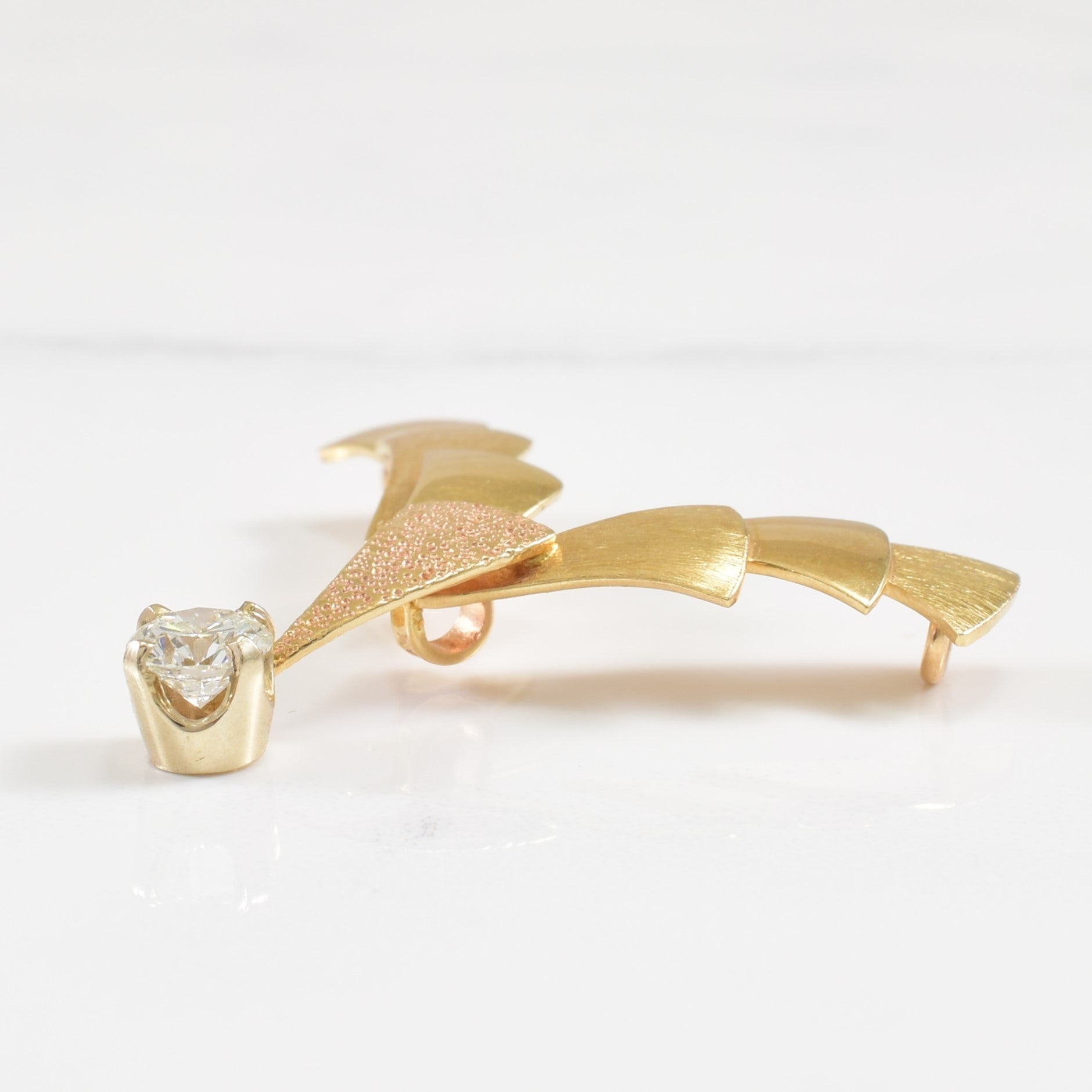 14k Yellow Gold Diamond Pendant | 0.49ct |