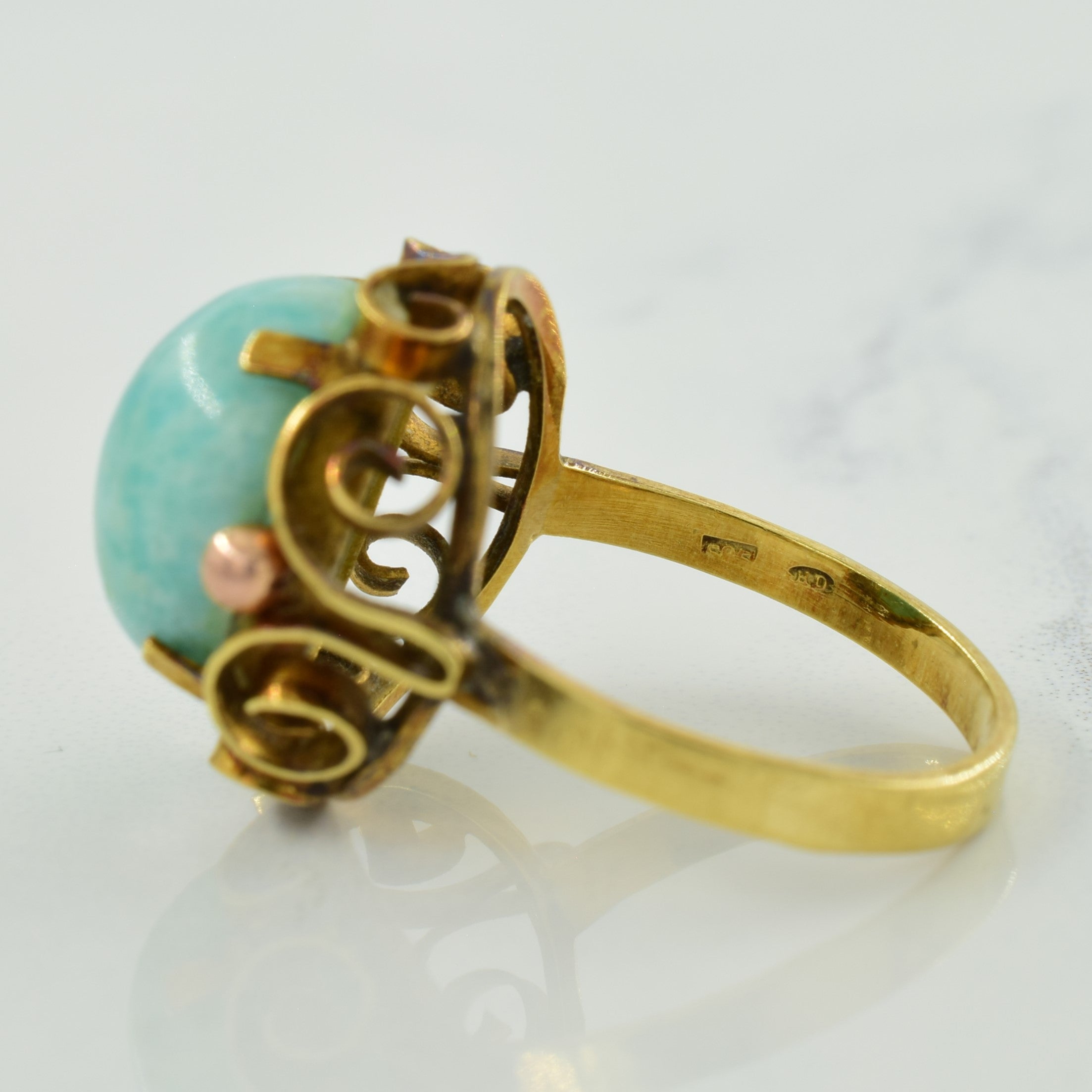 Amazonite Cocktail Ring | 4.70ct | SZ 5.25 |