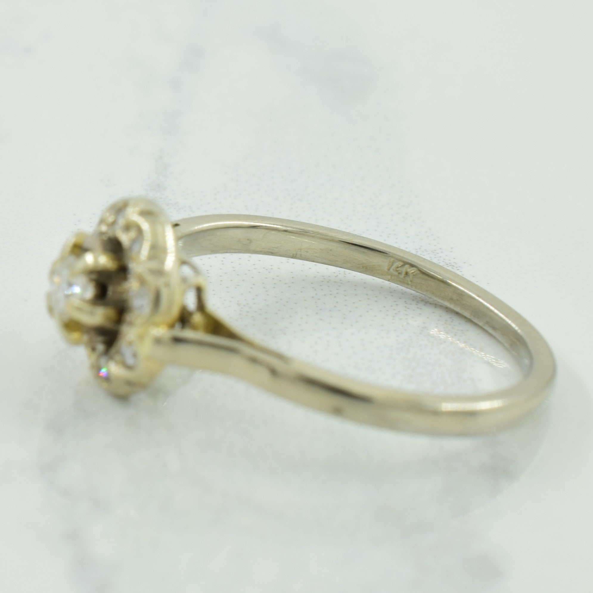 Diamond Halo Set Ring | 0.19ctw | SZ 6.5 |