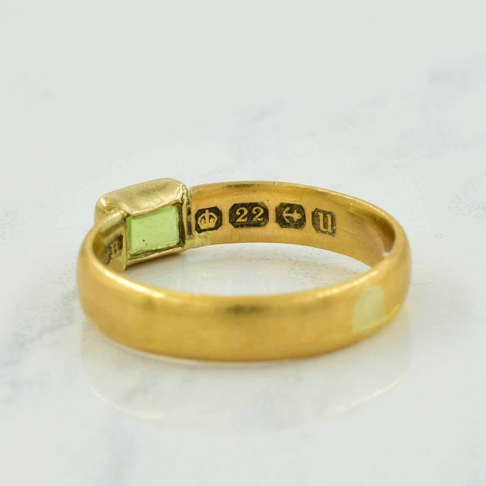 1919 Birmingham Gold Peridot Ring | 0.50ct | SZ 5.75 |