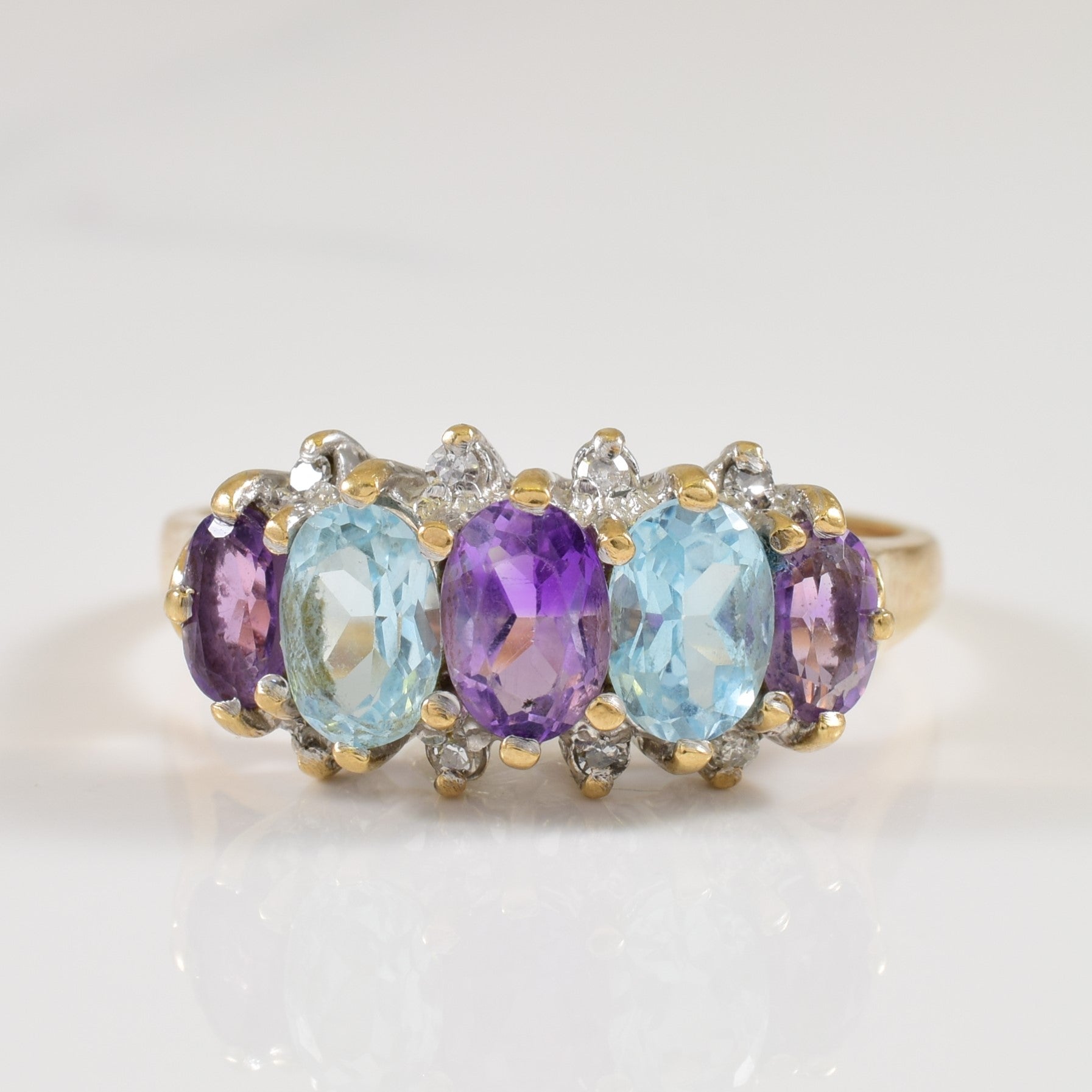 Multi Gemstone & Diamond Ring | 1.60ctw, 0.04ctw | SZ 8.5 |