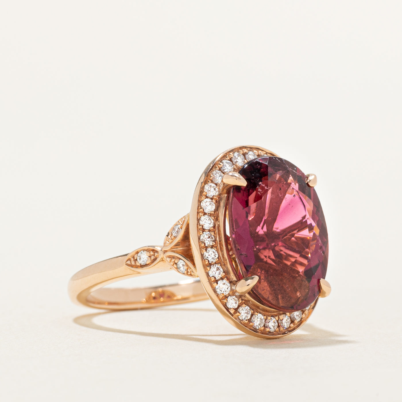 'Noam Carver' Rubellite Tourmaline & Diamond Cocktail Ring | 6.17ct | 0.36ctw | SZ 6.5 |