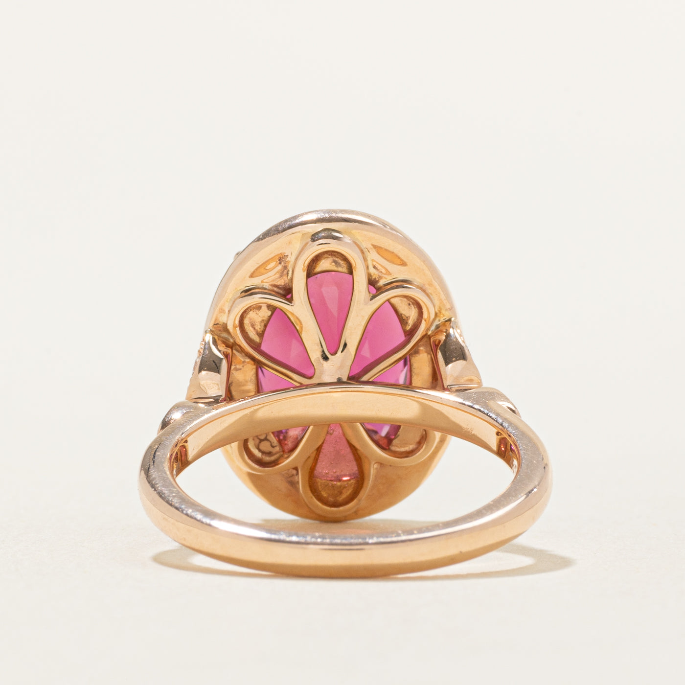 'Noam Carver' Rubellite Tourmaline & Diamond Cocktail Ring | 6.17ct | 0.36ctw | SZ 6.5 |