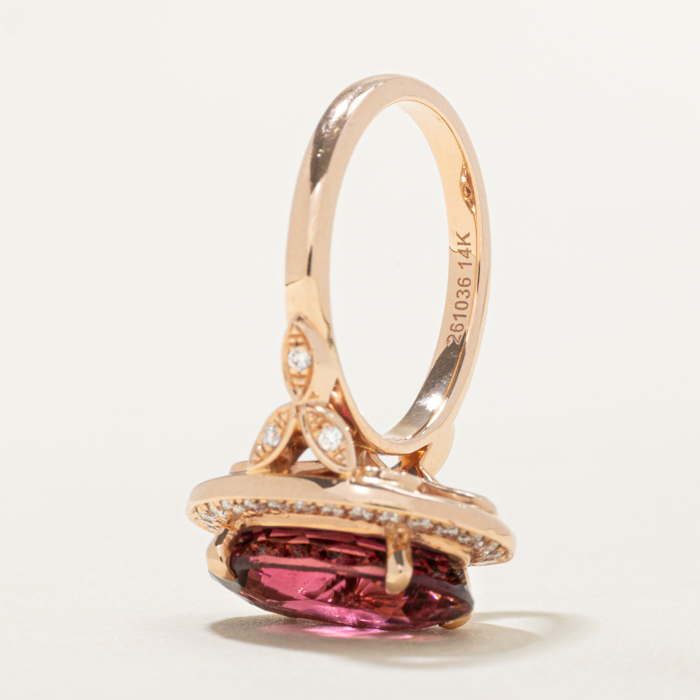 'Noam Carver' Rubellite Tourmaline & Diamond Cocktail Ring | 6.17ct | 0.36ctw | SZ 6.5 |