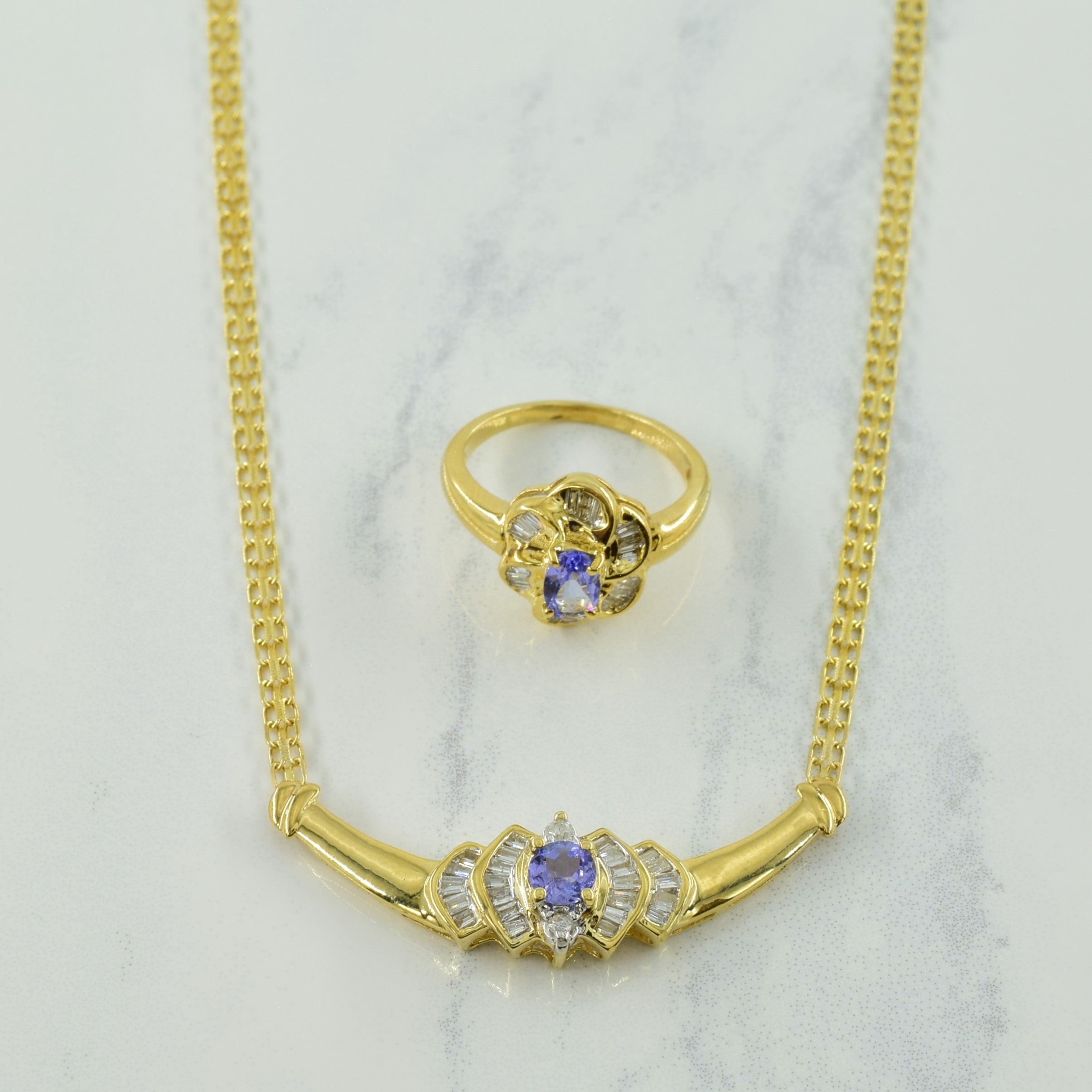 Tanzanite & Diamond Suite | 0.76ctw, 0.30ctw | 17.5" | SZ 5.5 |