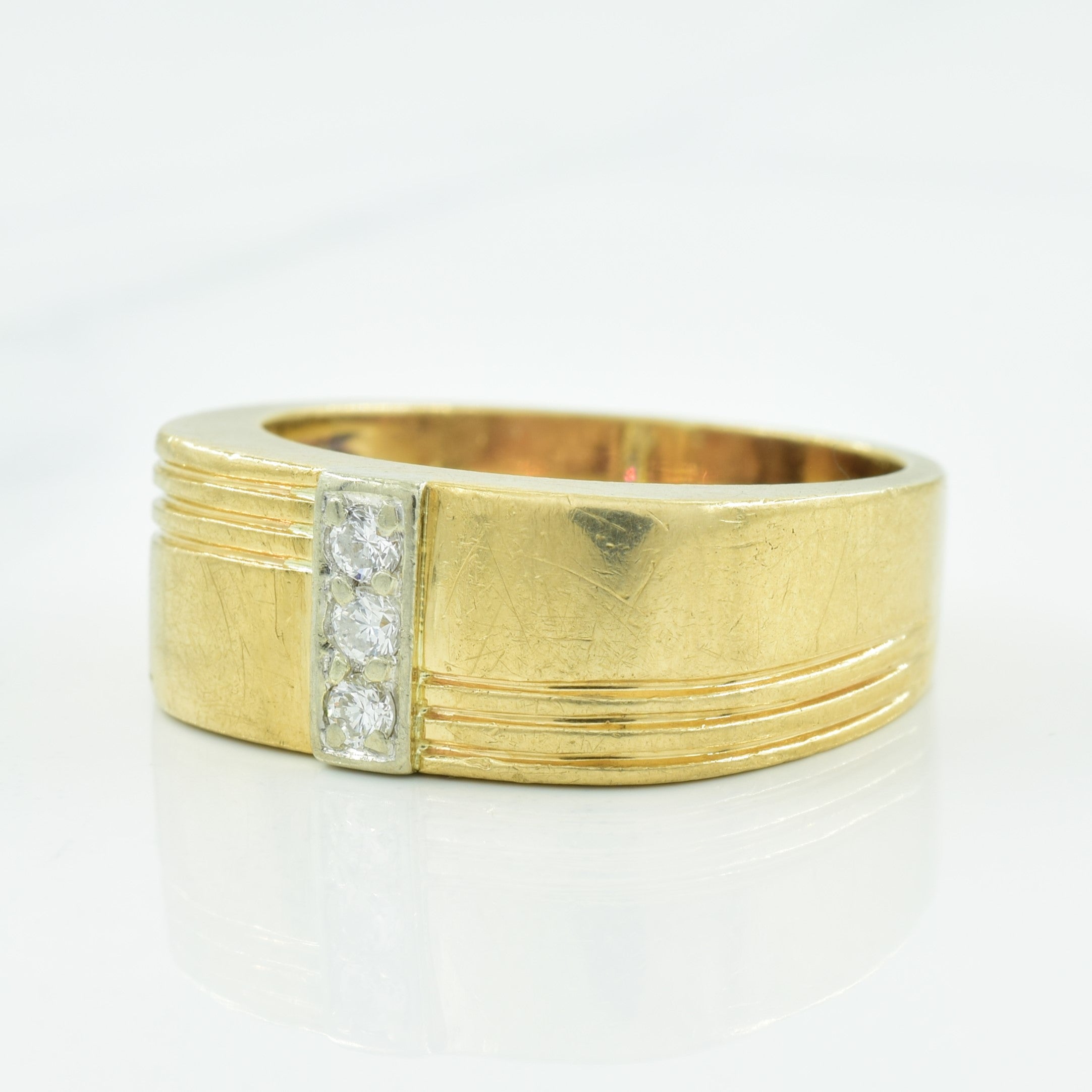 Three Stone Diamond Ring | 0.12ctw | SZ 9 |