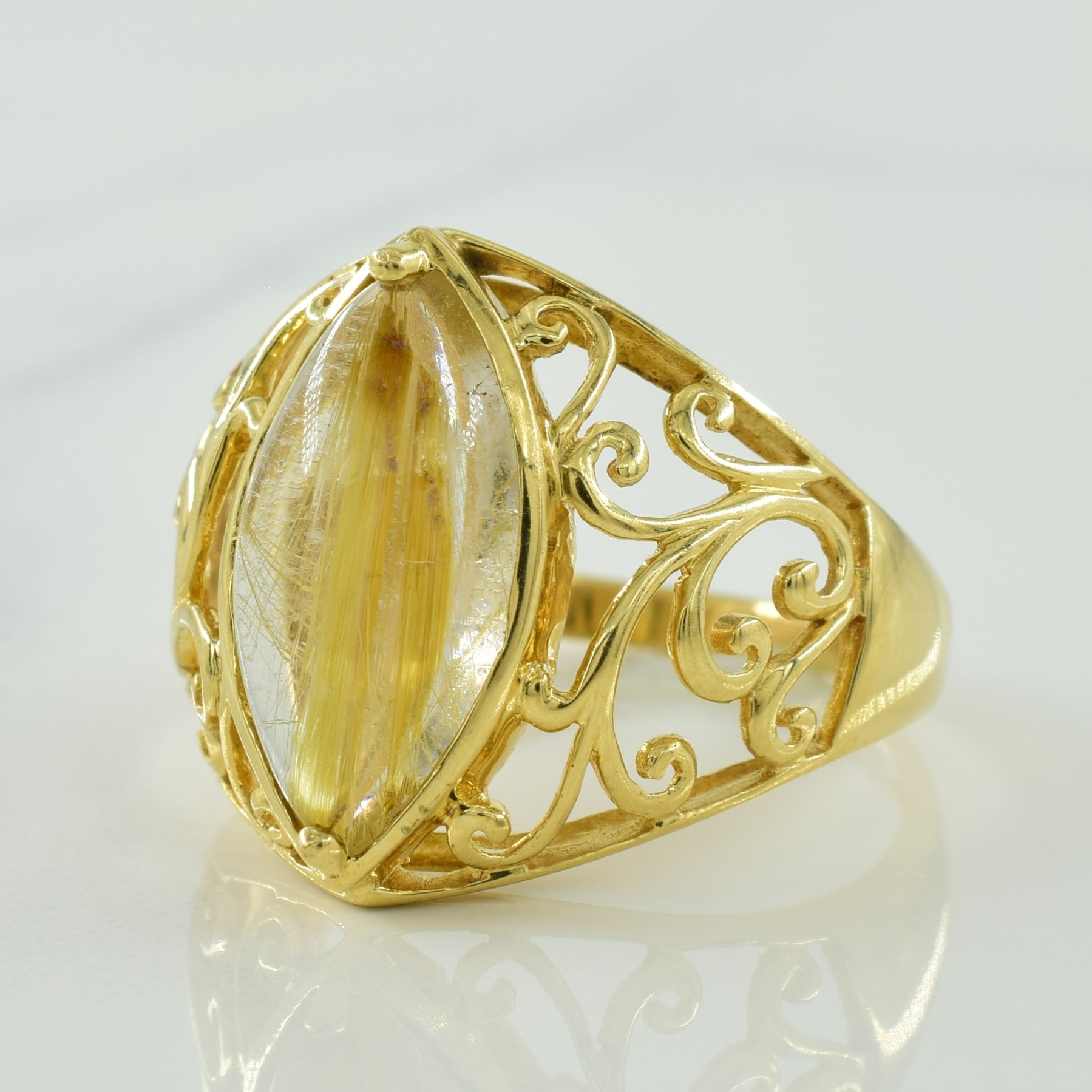 Marquise Rutilated Quartz Ring | 2.50ct | SZ 7.5 |