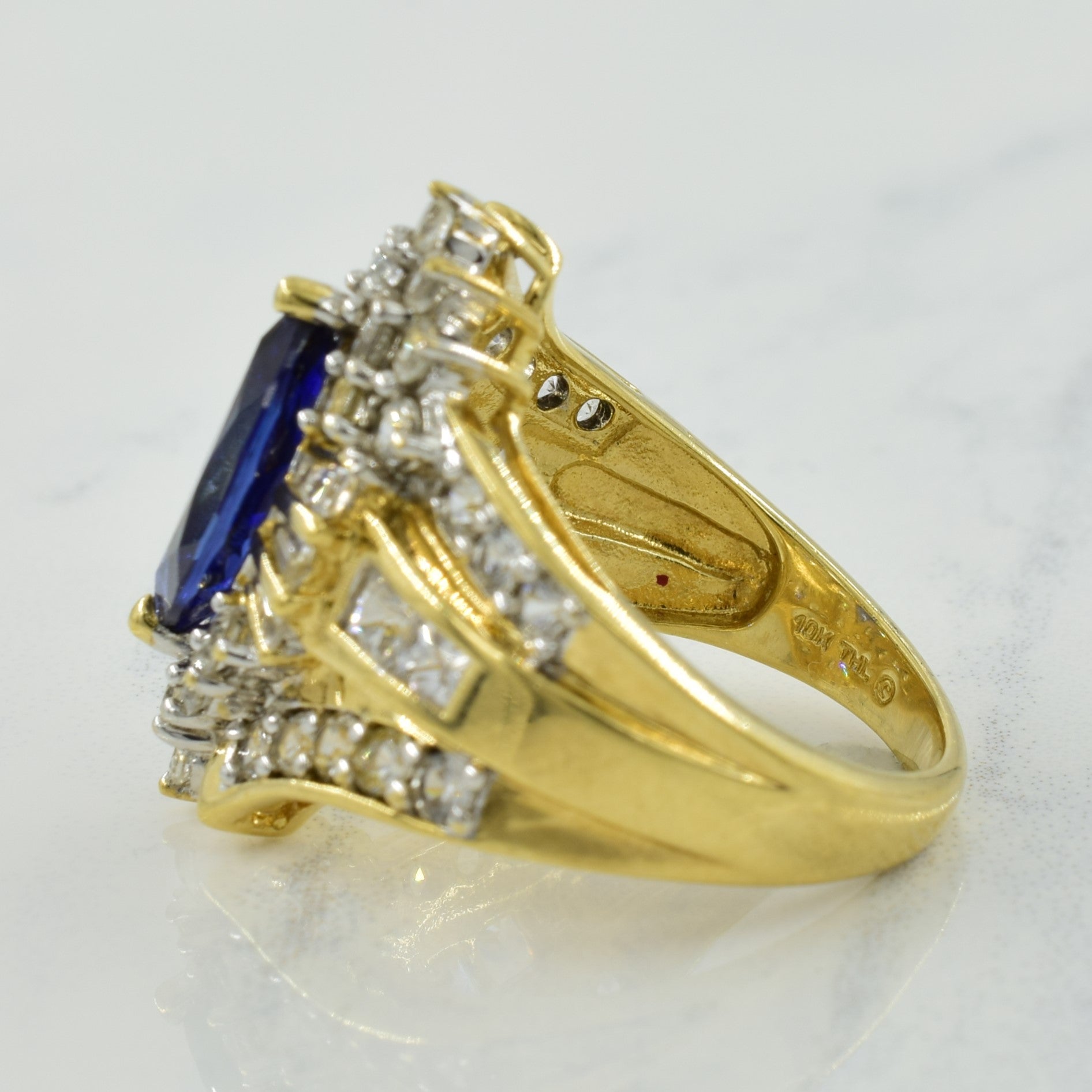 Blue & White Sapphire Ring | 4.00ctw | SZ 7 |