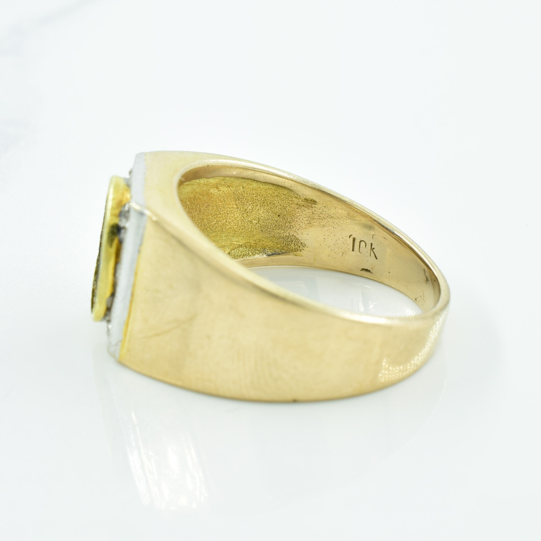 Intaglio Black Onyx & Diamond Ring | 2.00ct, 0.08ctw | SZ 9.75 |