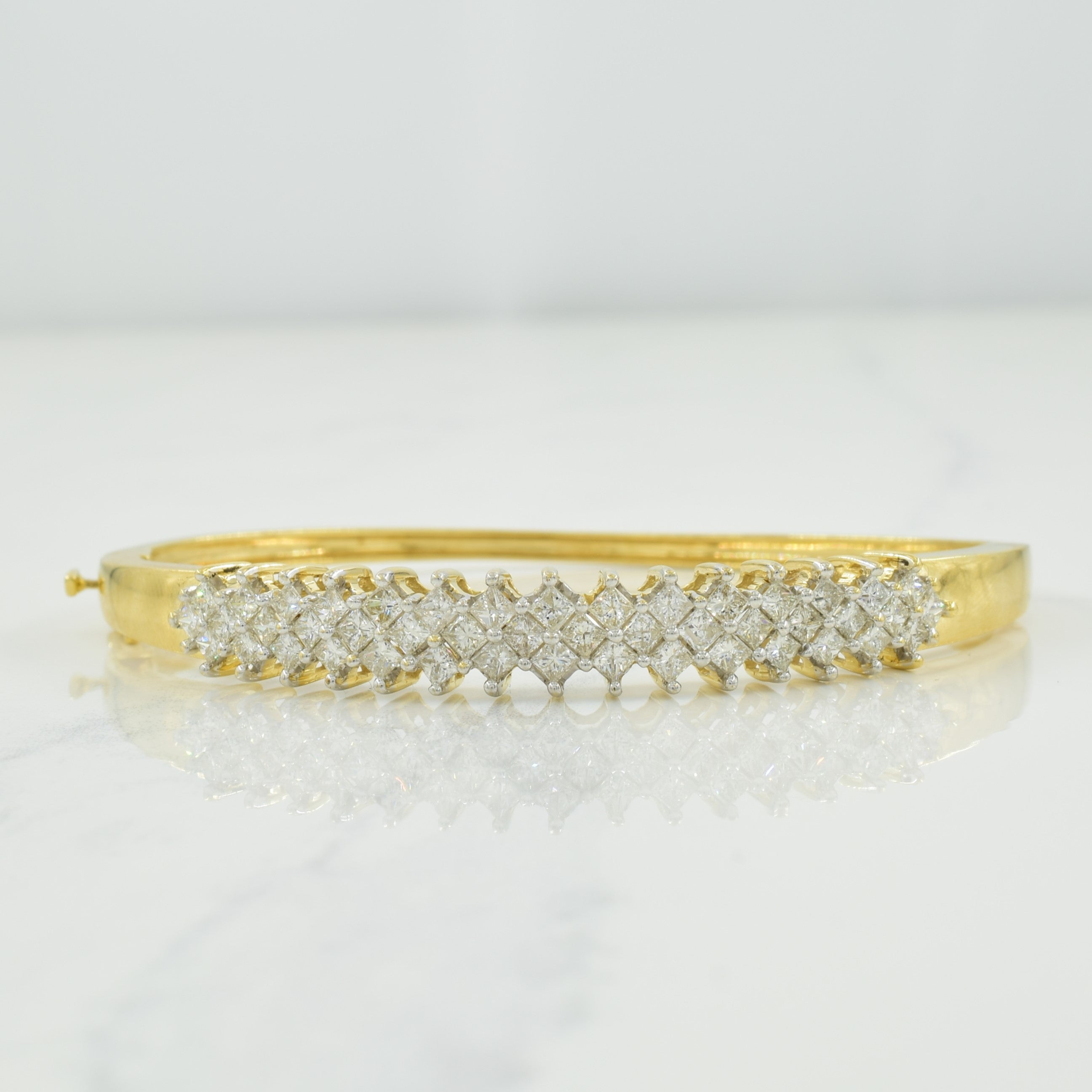 14k Yellow Gold Diamond Bracelet | 2.30ctw | 8" |