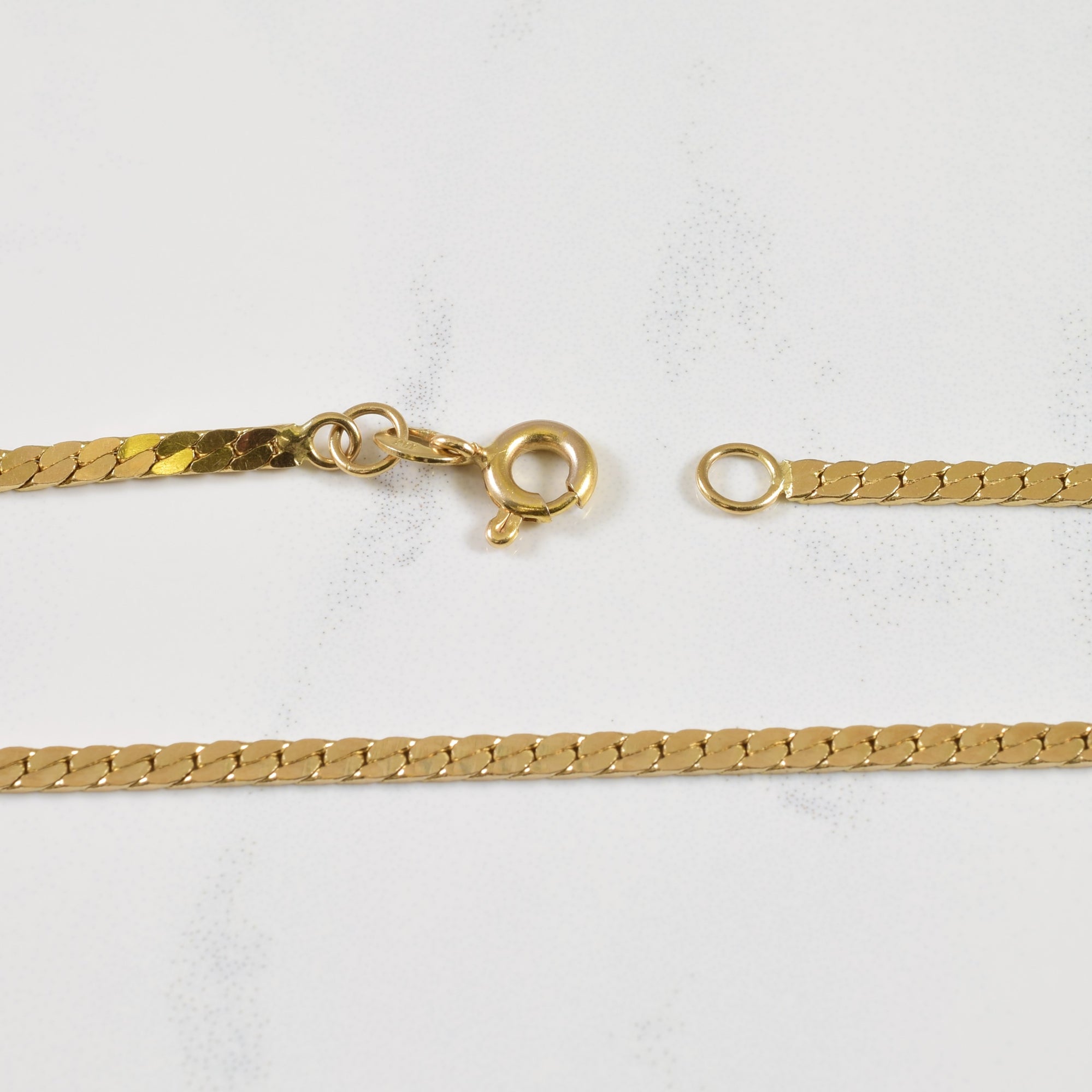 10k Yellow Gold Herringbone Chain | 20.5