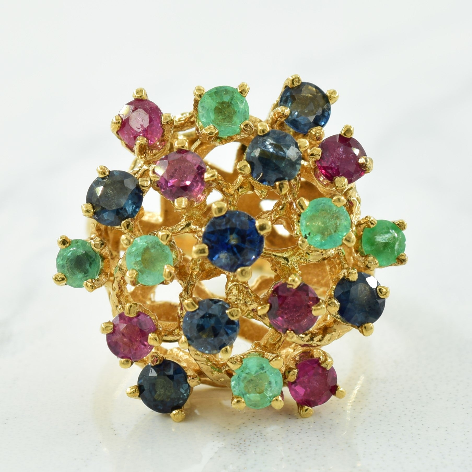 Multi Gemstone Cocktail Ring | 1.80ctw | SZ 5.75 |