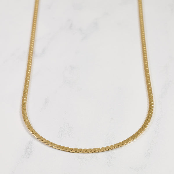 10k Yellow Gold Herringbone Chain | 20.5