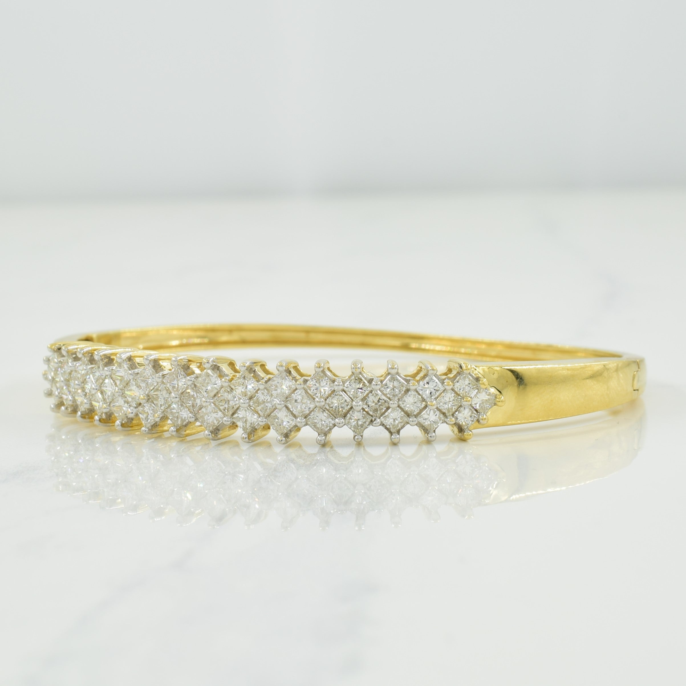 14k Yellow Gold Diamond Bracelet | 2.30ctw | 8" |
