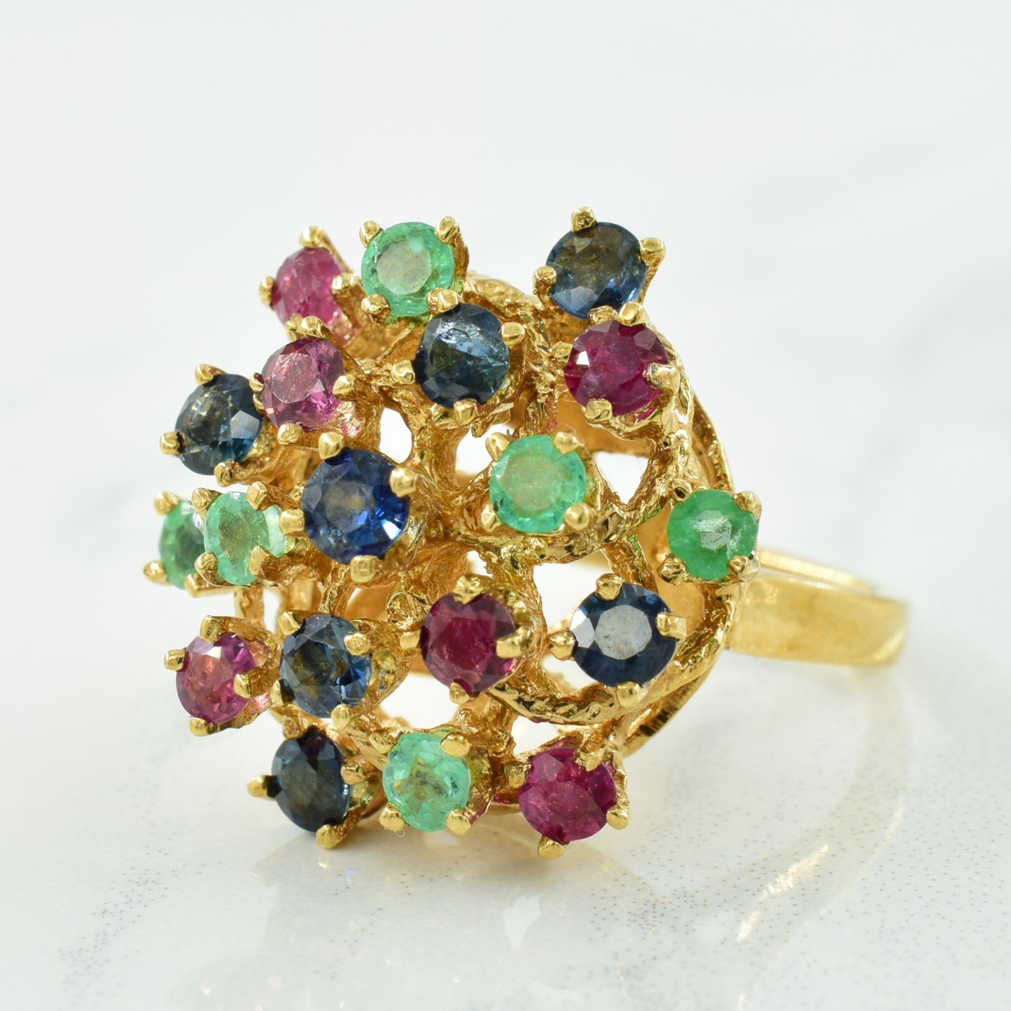 Multi Gemstone Cocktail Ring | 1.80ctw | SZ 5.75 |