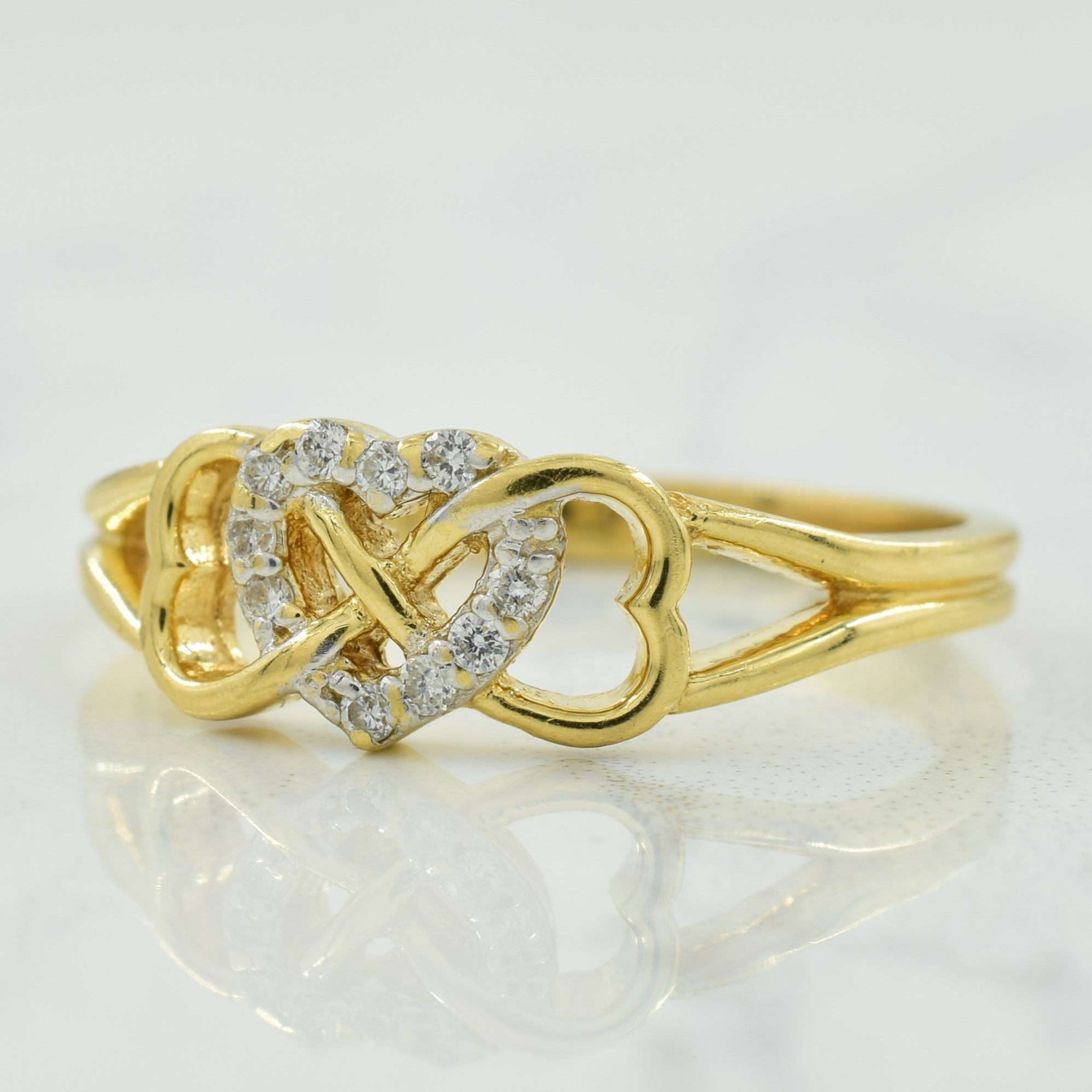Diamond Heart Ring | 0.09ctw | SZ 9 |