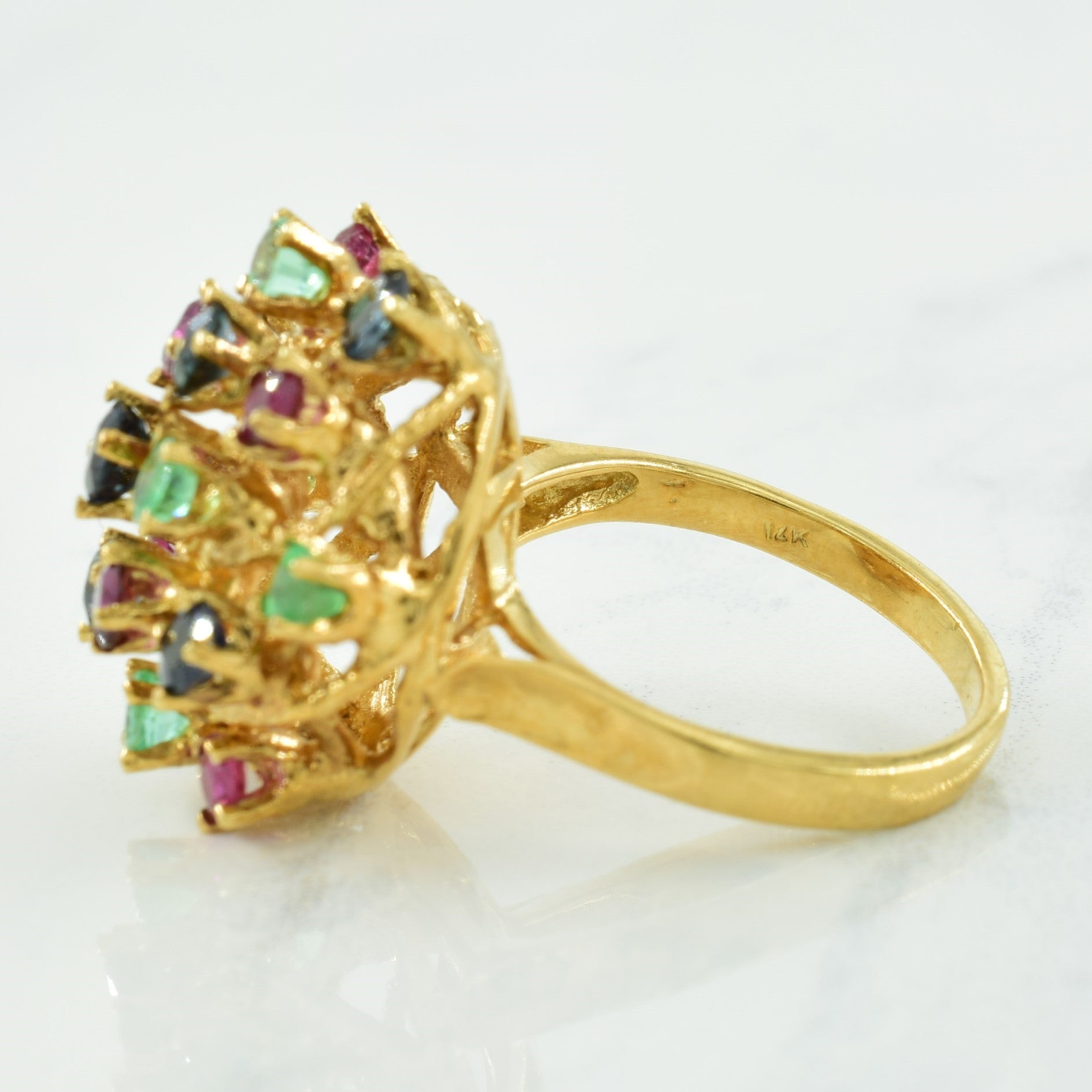Multi Gemstone Cocktail Ring | 1.80ctw | SZ 5.75 |