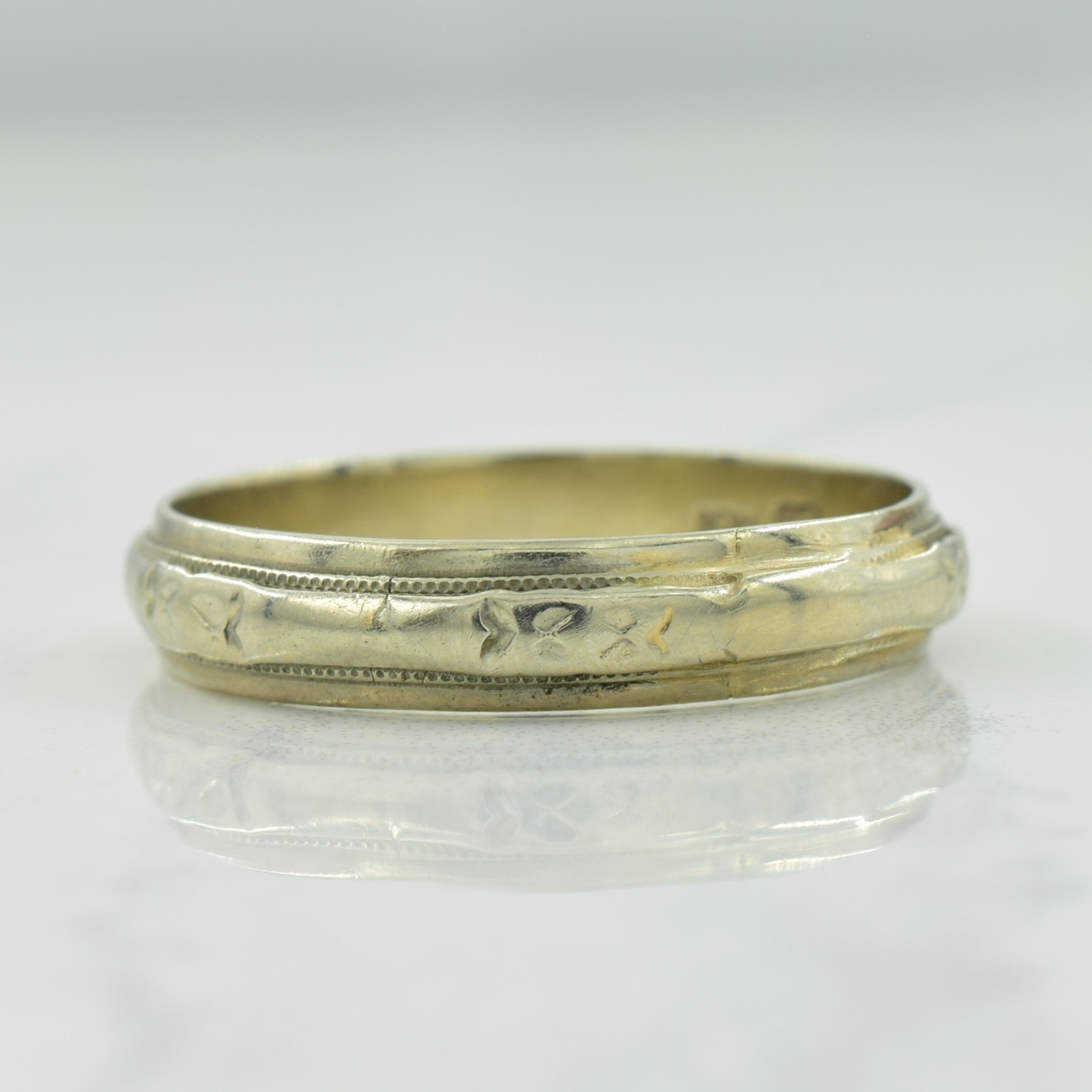 Bague en or blanc 10 carats | Taille 11,5 |