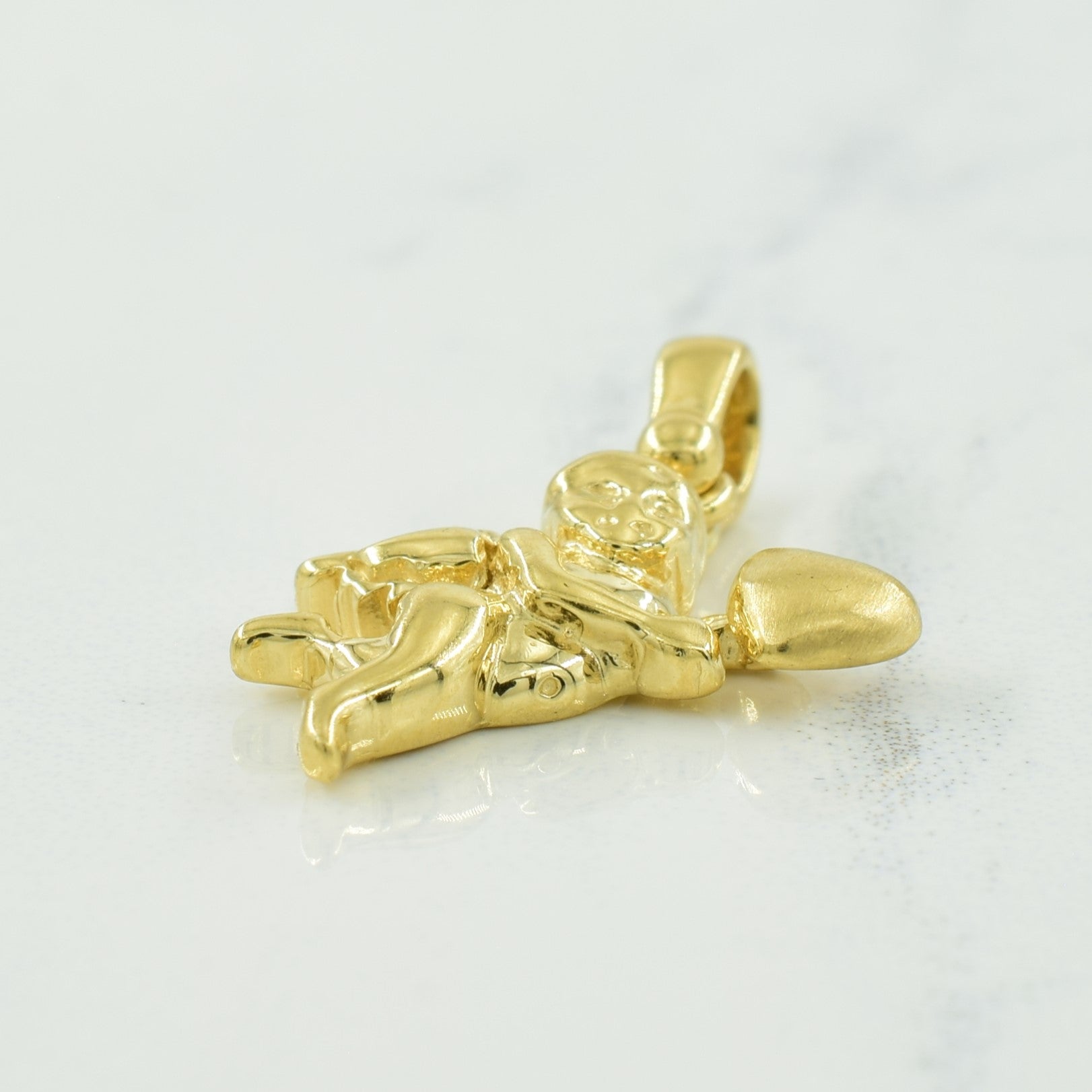 14k Yellow Gold Cupid Charm |