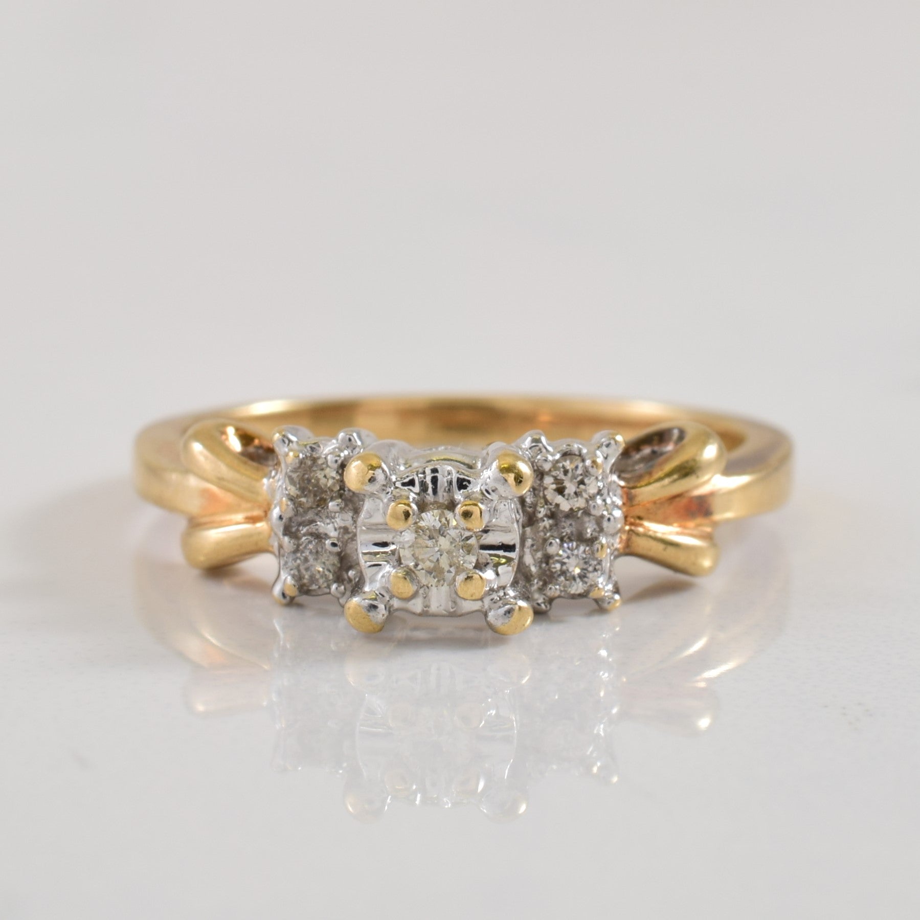 Bague sertie de diamants | 0,09 ct | Taille 6,75 |