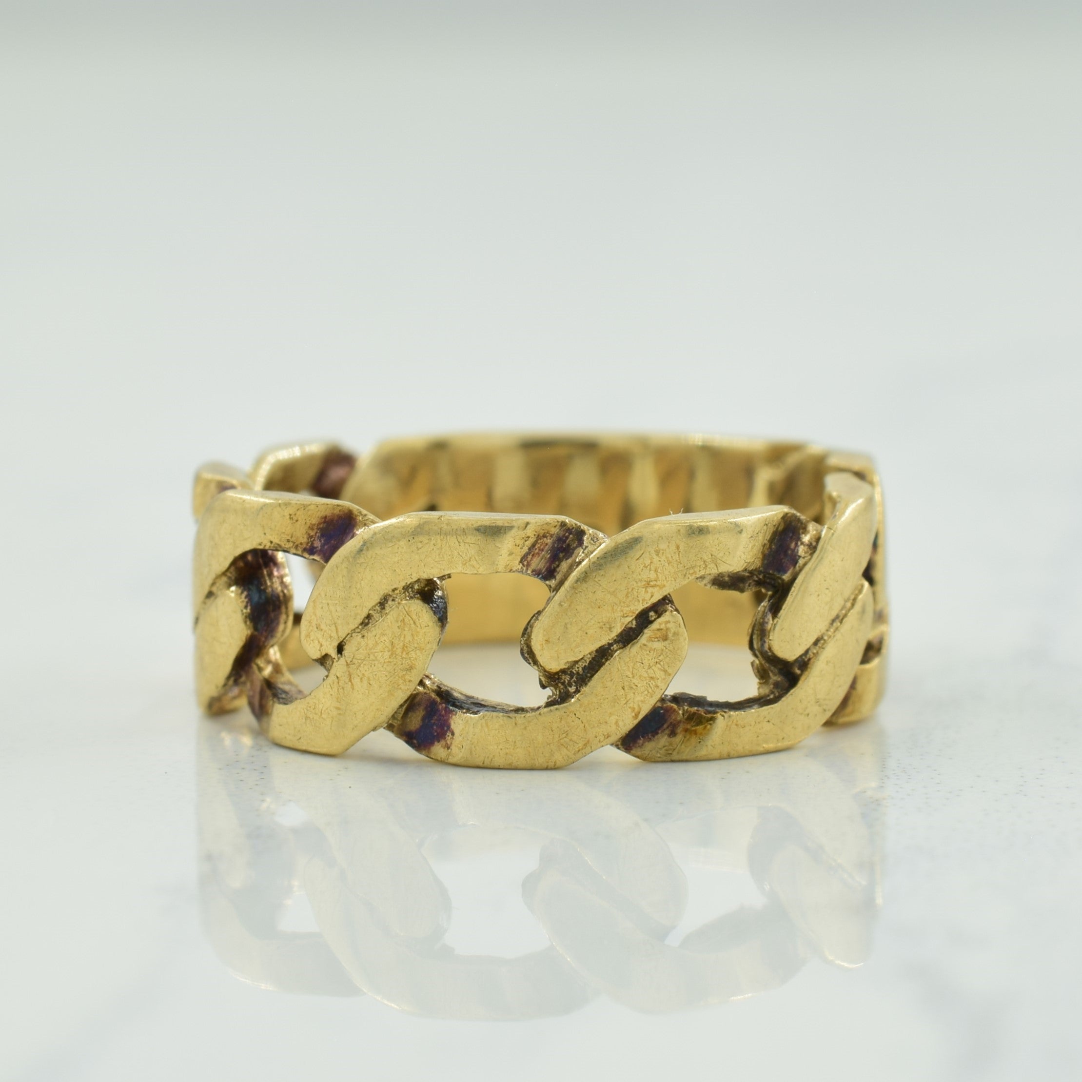 10k Yellow Gold Cuban Link Ring | SZ 5.5 |