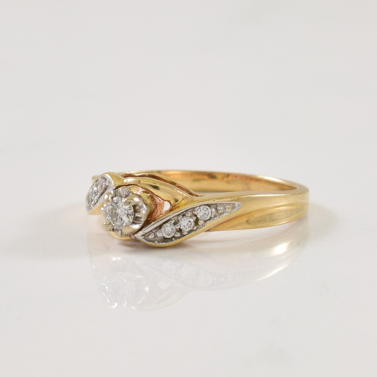 Diamond Bypass Ring | 0.10ctw | SZ 6 |