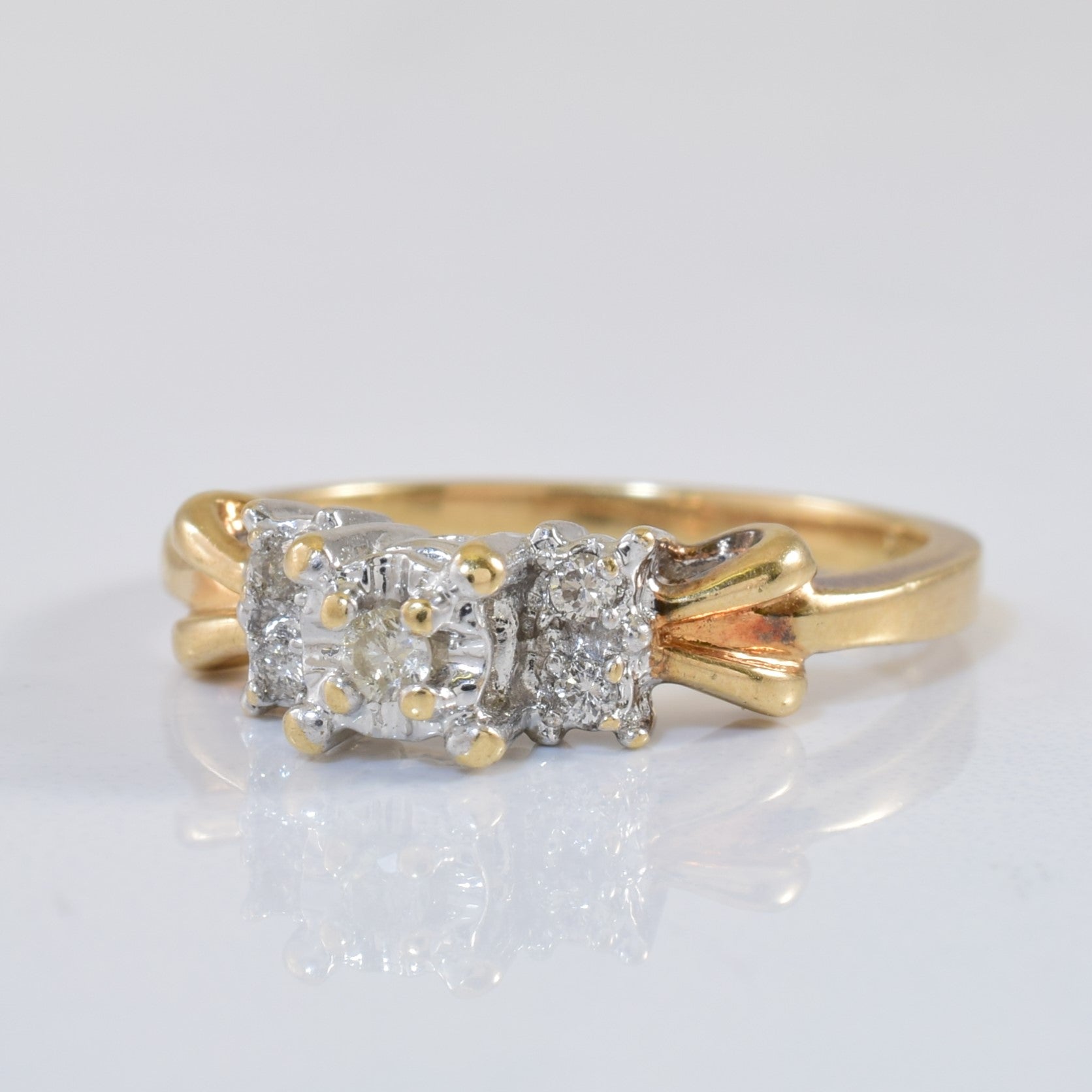 Bague sertie de diamants | 0,09 ct | Taille 6,75 |