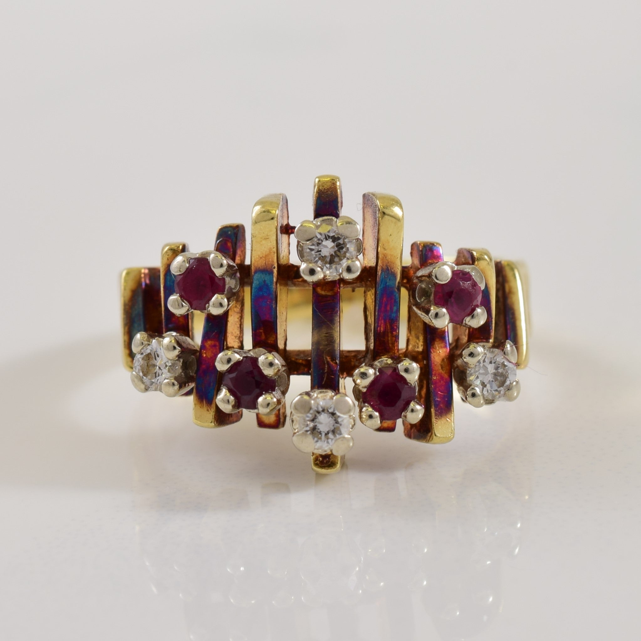 Ruby & Diamond Ring | 0.09ctw, 0.08ctw | SZ 5 |