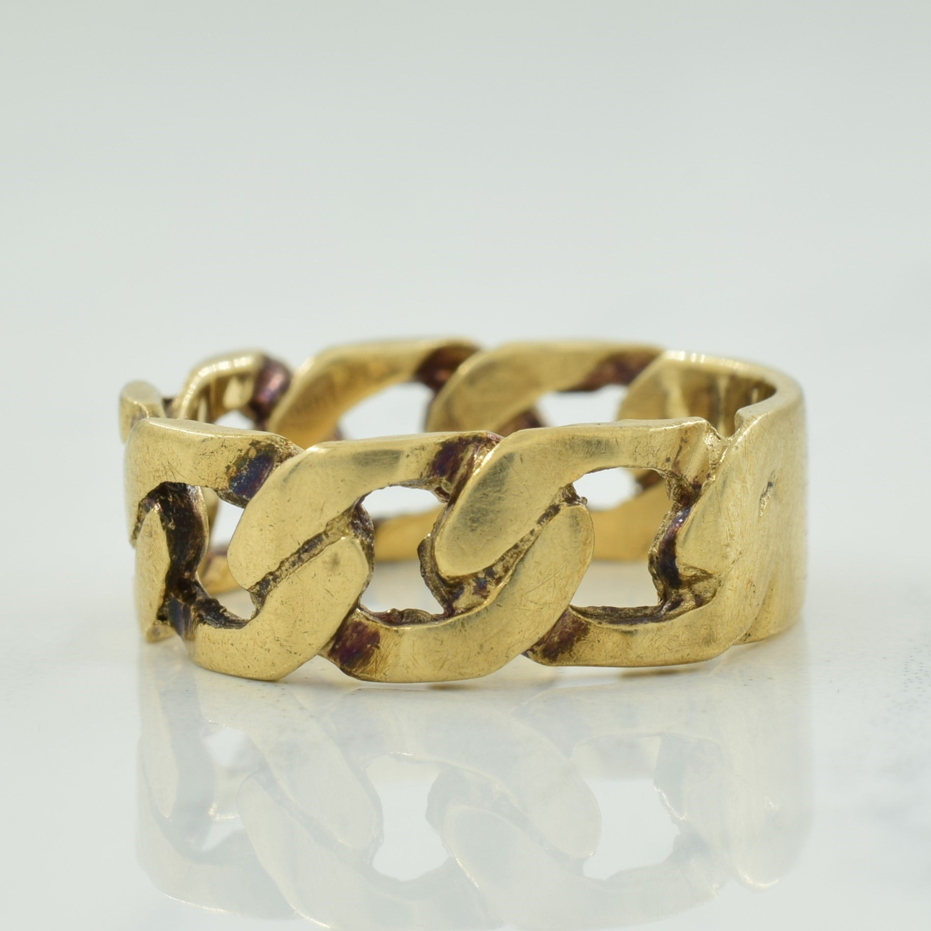 10k Yellow Gold Cuban Link Ring | SZ 5.5 |