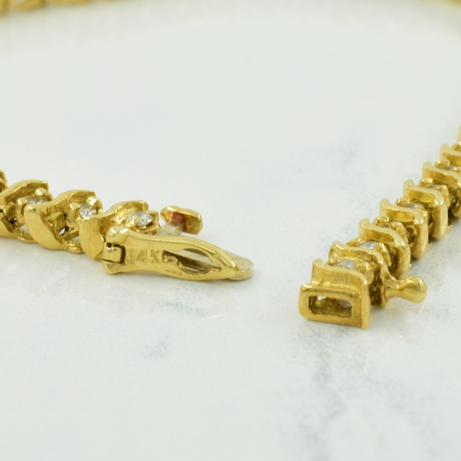 Diamond Tennis 14k Yellow Gold Bracelet | 1.00ctw | 7" |