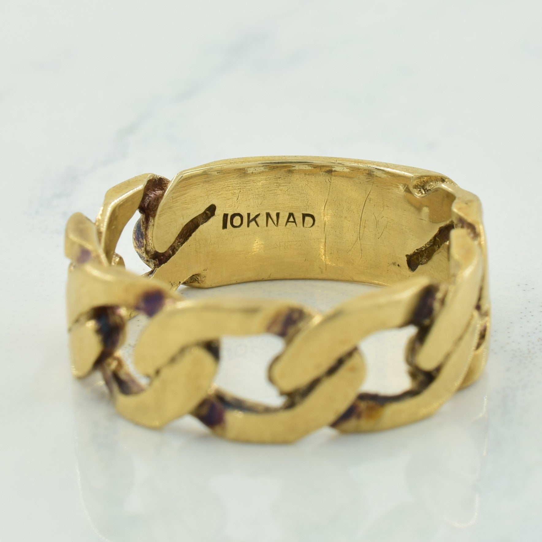 10k Yellow Gold Cuban Link Ring | SZ 5.5 |