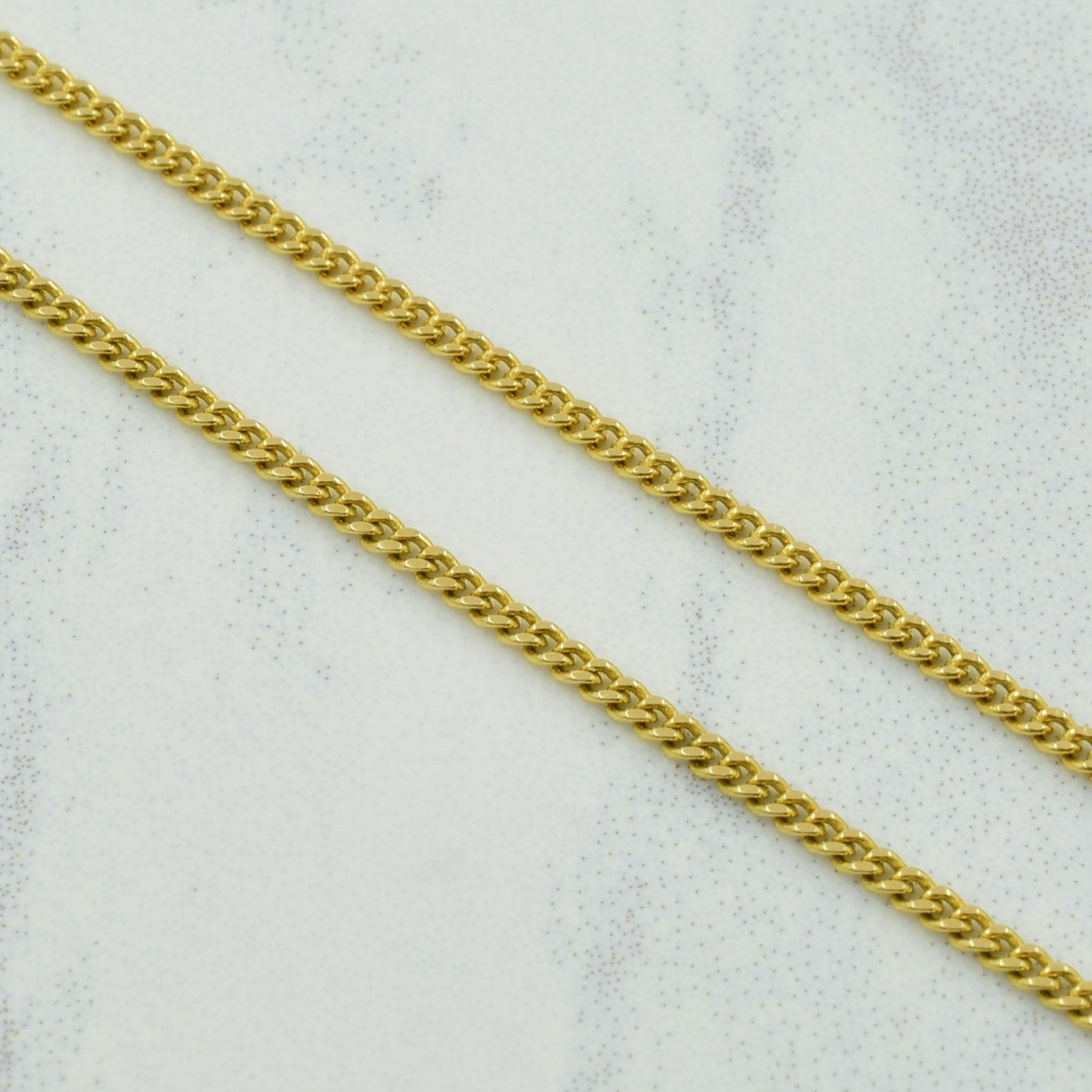 14k Yellow Gold Italian Hallmark Curb Chain | 15.75" |