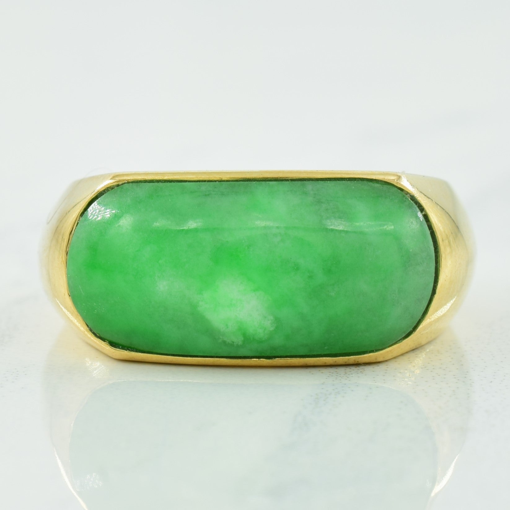 Jadeite 14k Ring | 4.00ct | SZ 7.75 |