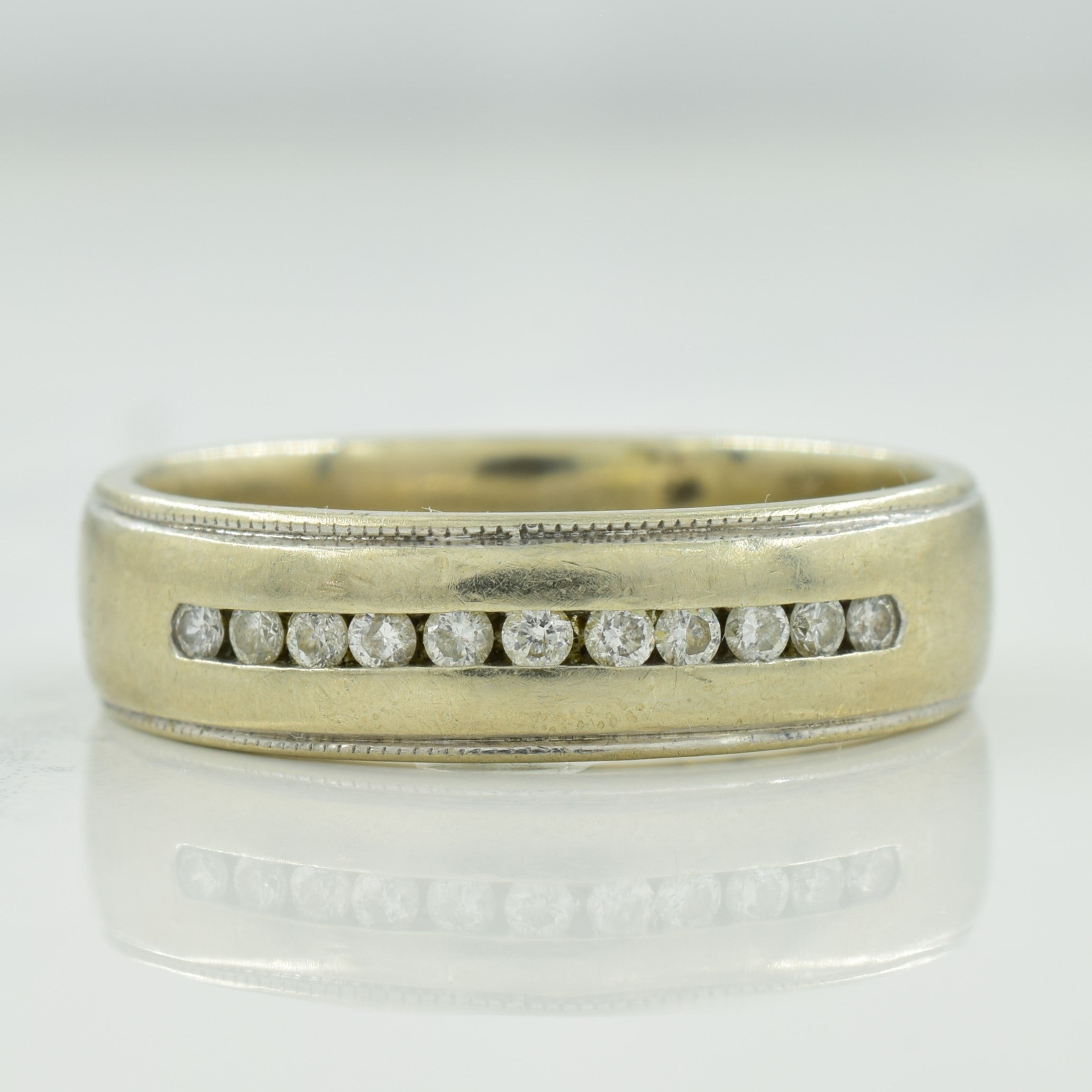 Channel Set Diamond Ring with Milgrain | 0.20ctw | SZ 10 |