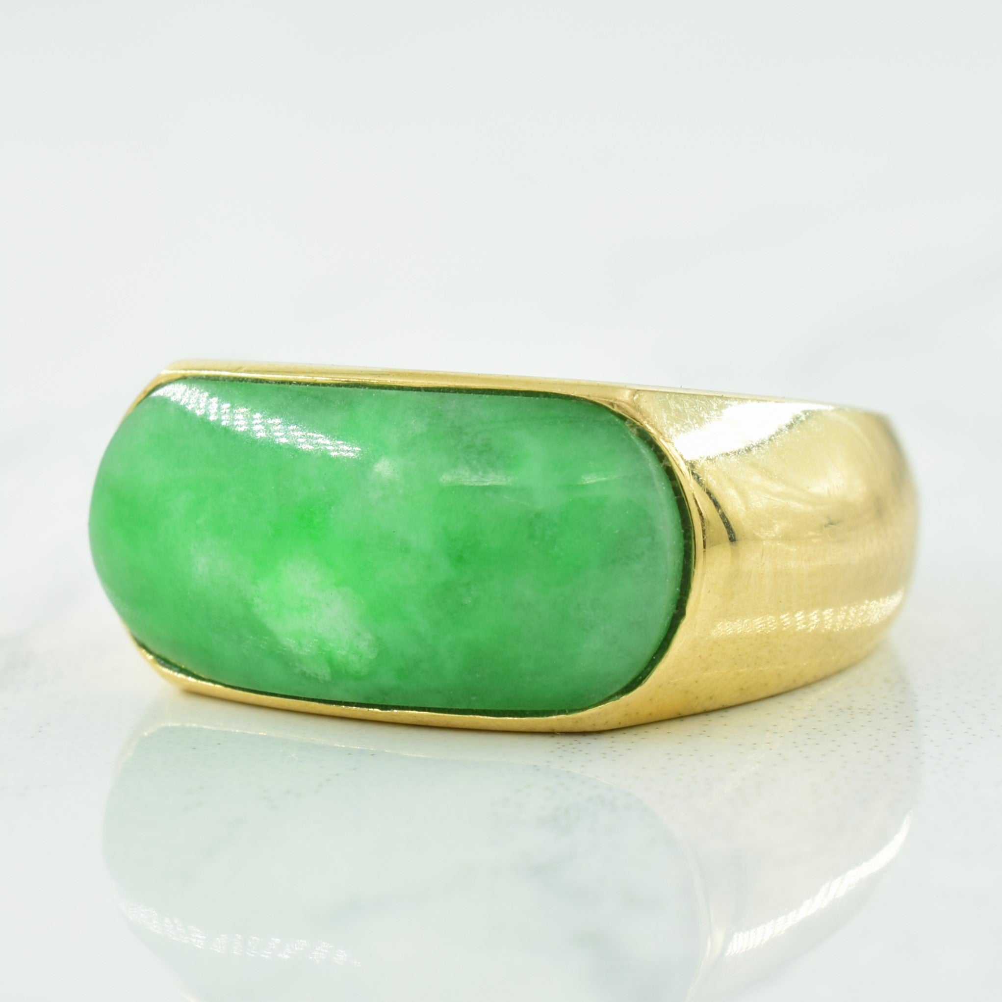 Jadeite 14k Ring | 4.00ct | SZ 7.75 |
