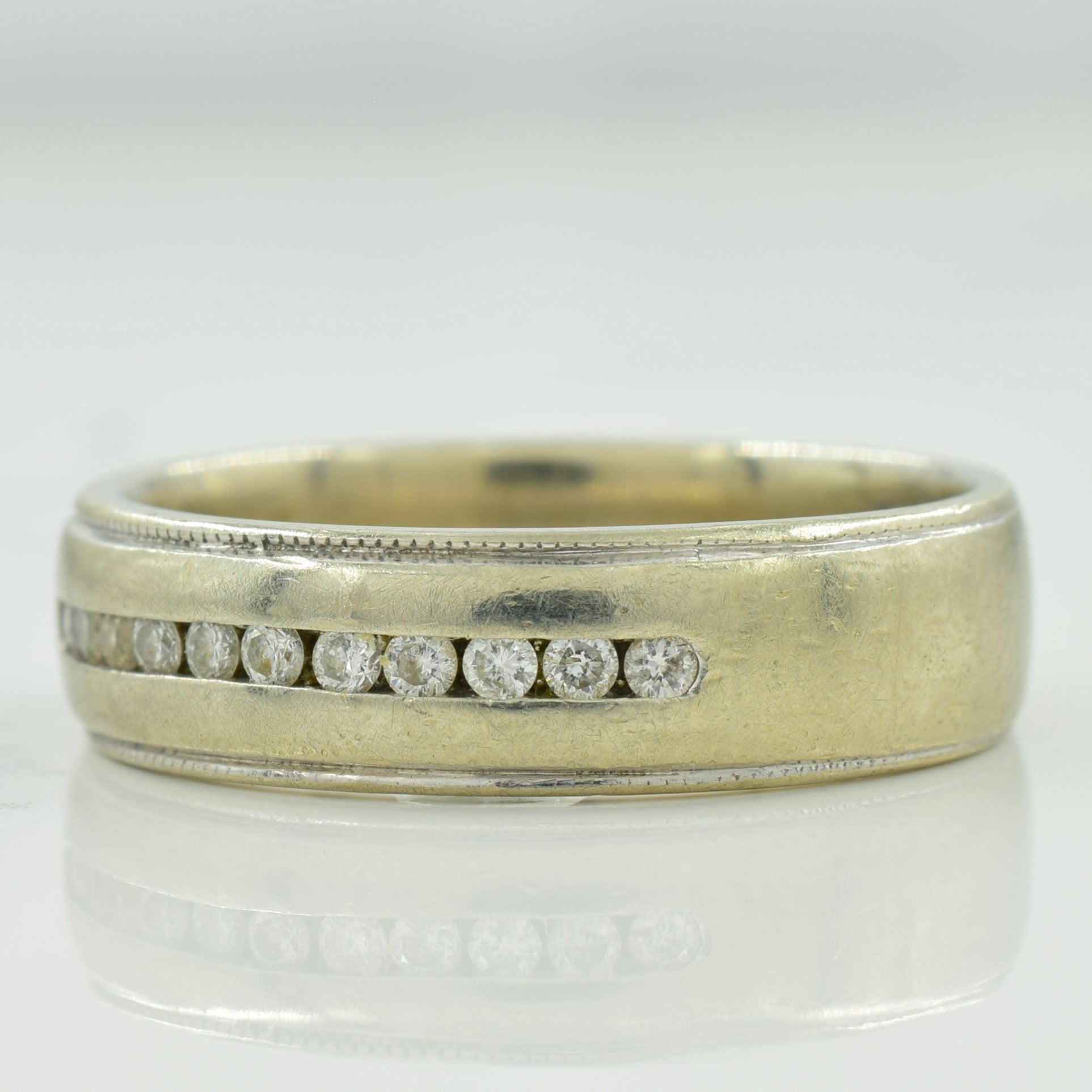 Channel Set Diamond Ring with Milgrain | 0.20ctw | SZ 10 |