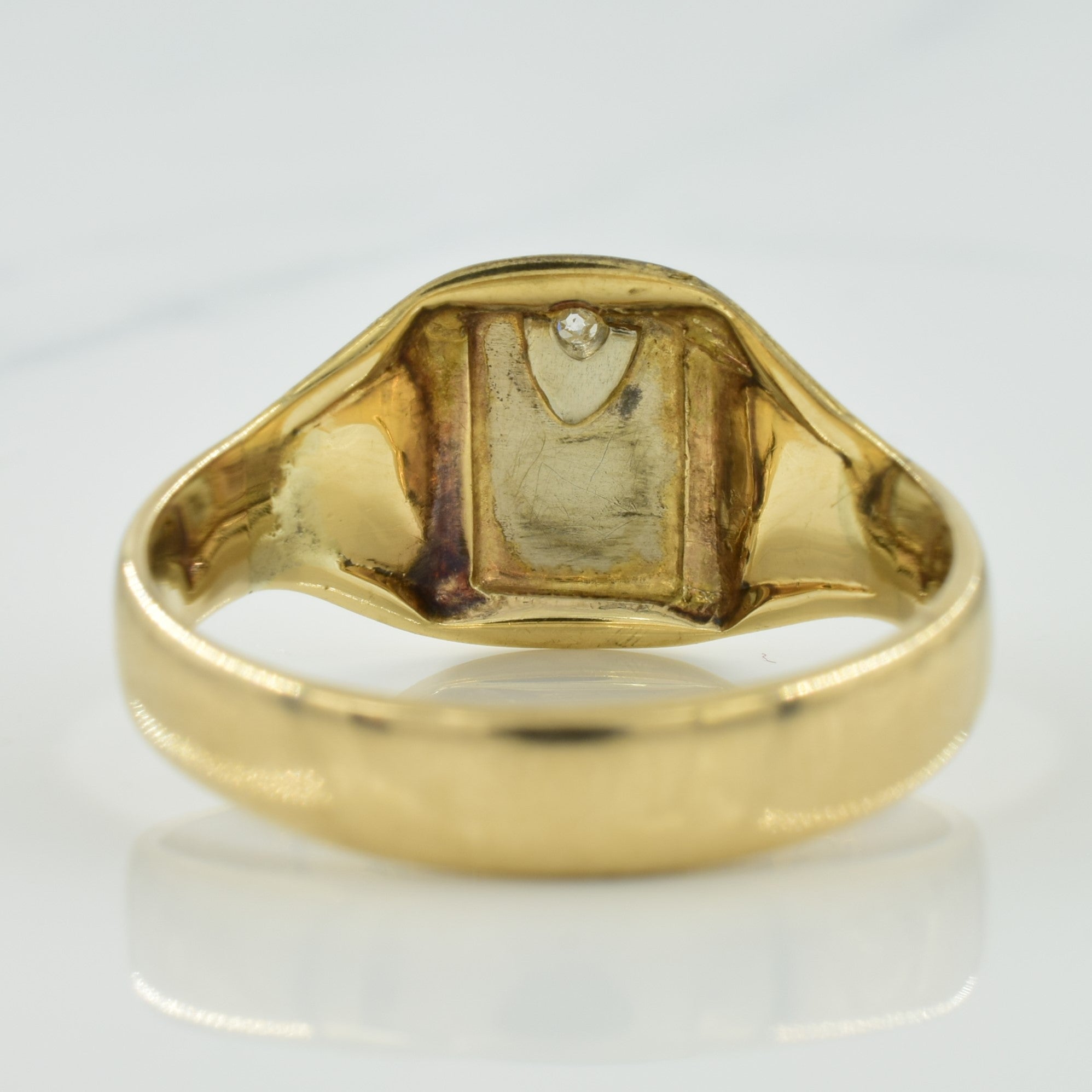 Solitaire Diamond 'C' Initial Ring | 0.02ct | SZ 10.75 |