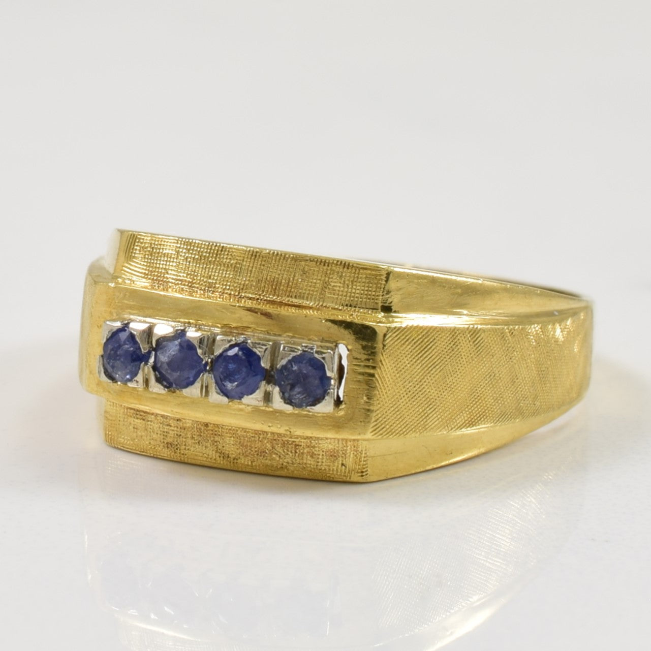 Pave Set Sapphire Ring | 0.18ctw | SZ 7 |