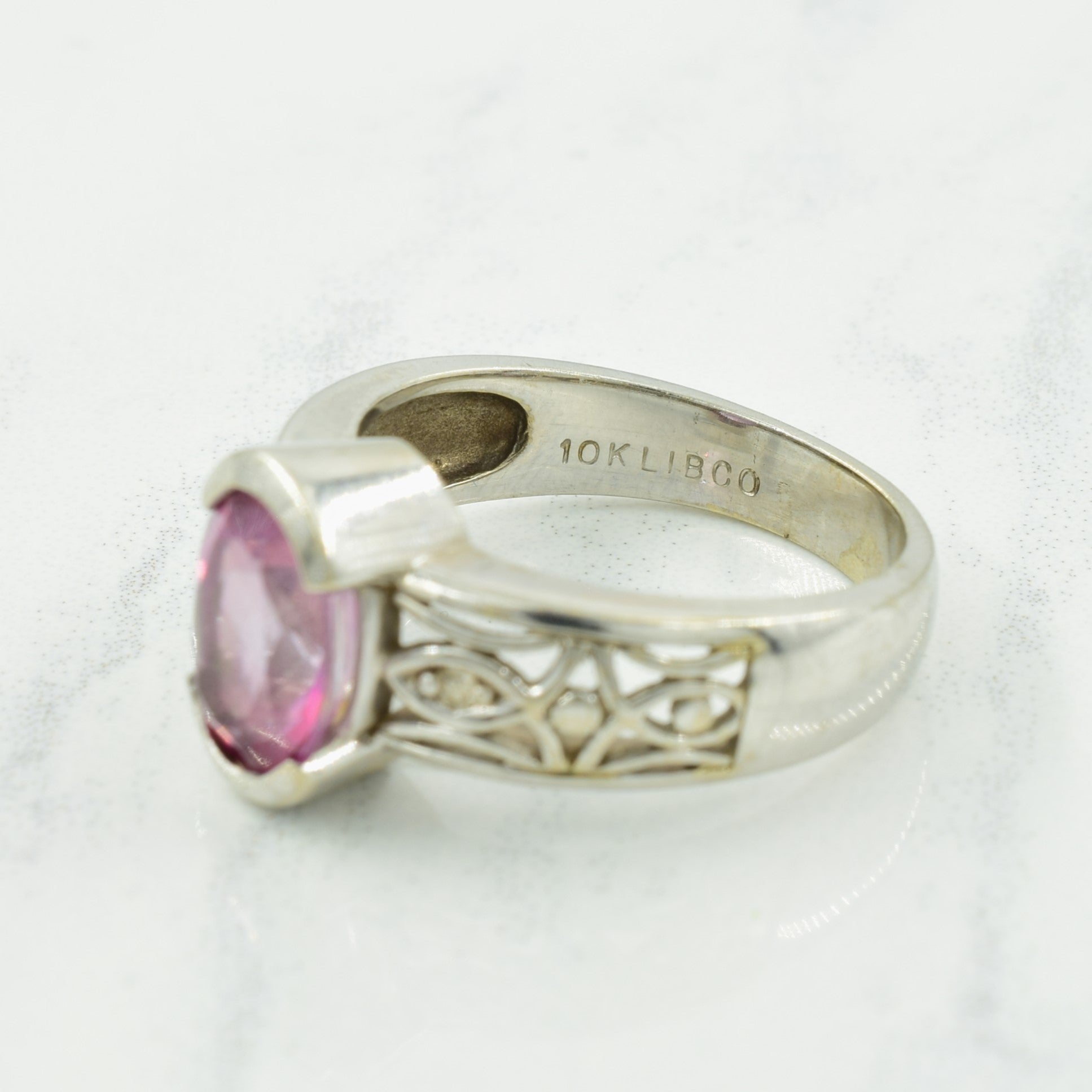 Pink Topaz & Diamond Ring | 2.00ct, 0.02ctw | SZ 5.75 |