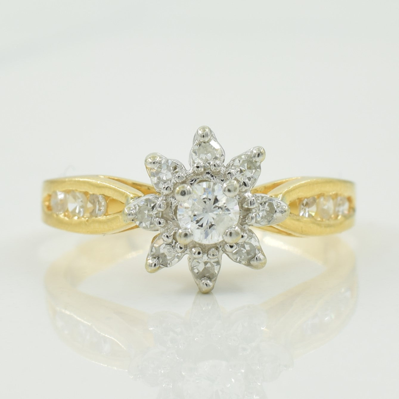 Diamond Cathedral Ring | 0.28ctw | SZ 3.75 |