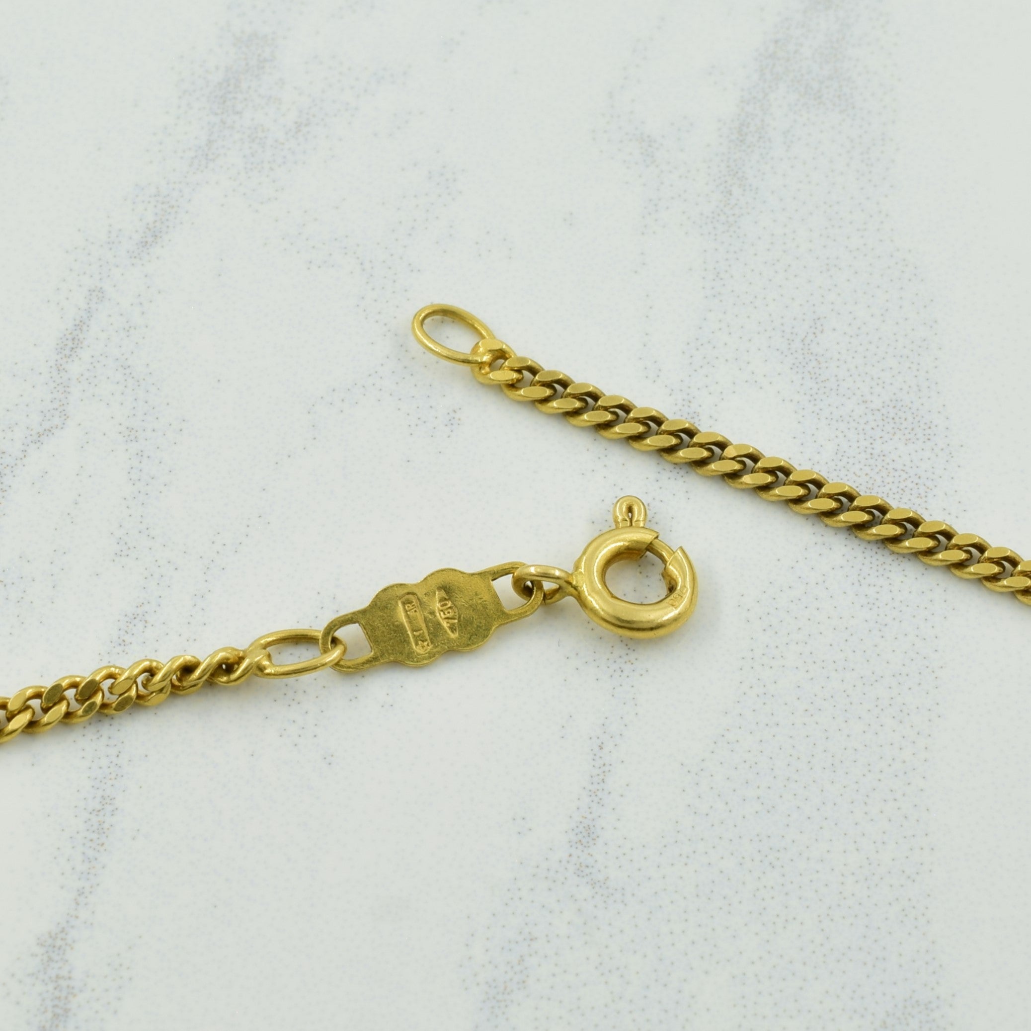 18k Yellow Gold Italian Hallmark Cuban Link Chain | 20" |